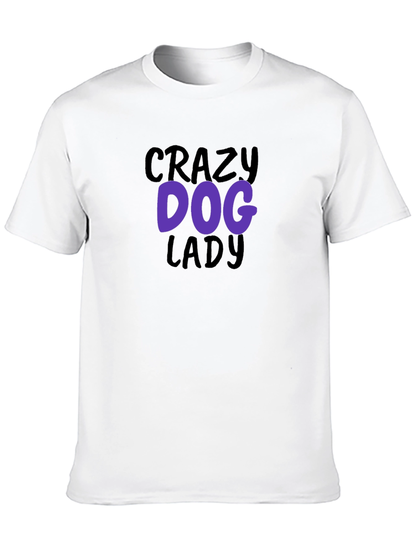 Crazy Dog Lady Graphic T-Shirt - Black