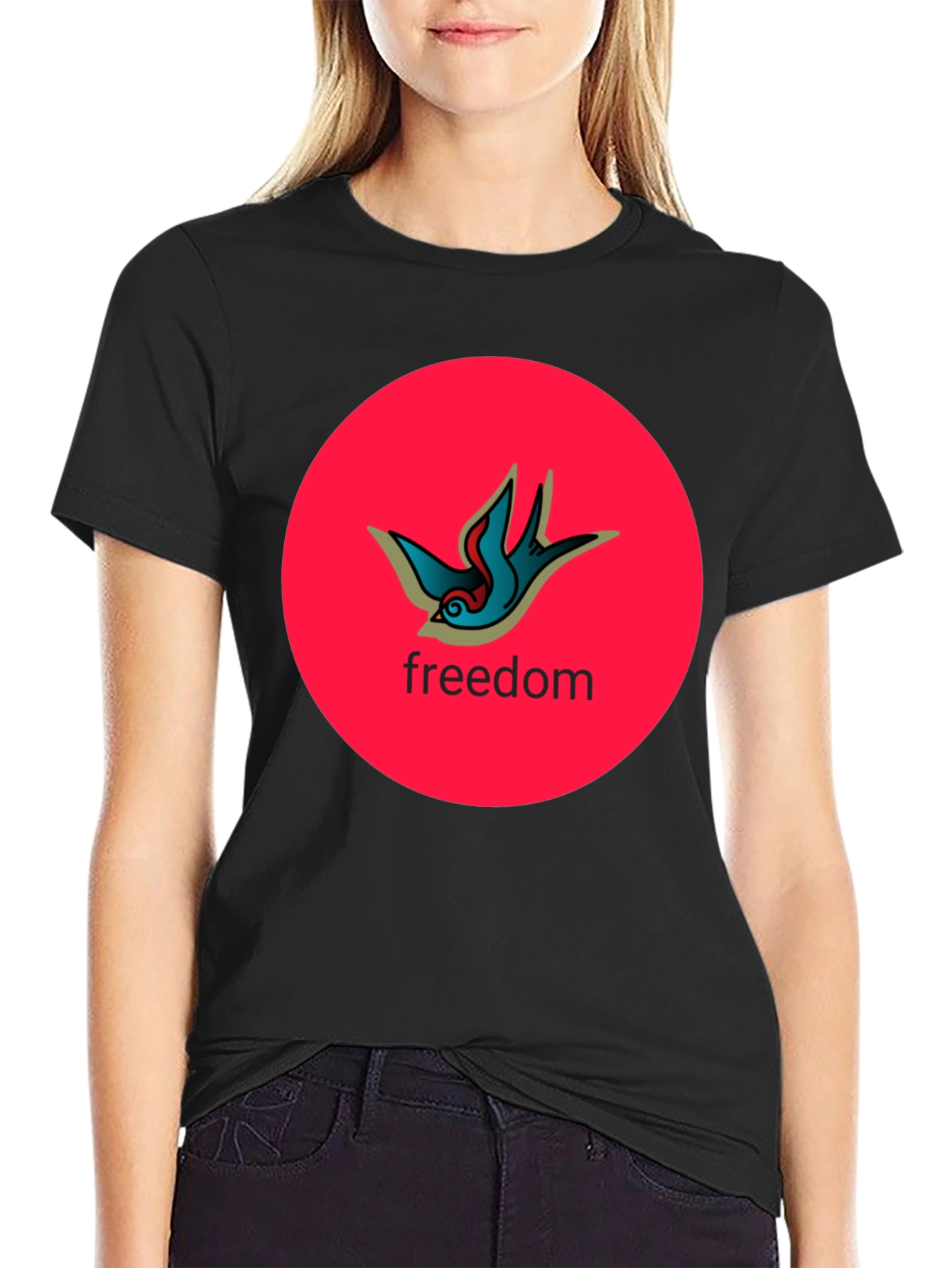 Freedom Bird Graphic Tee - Black