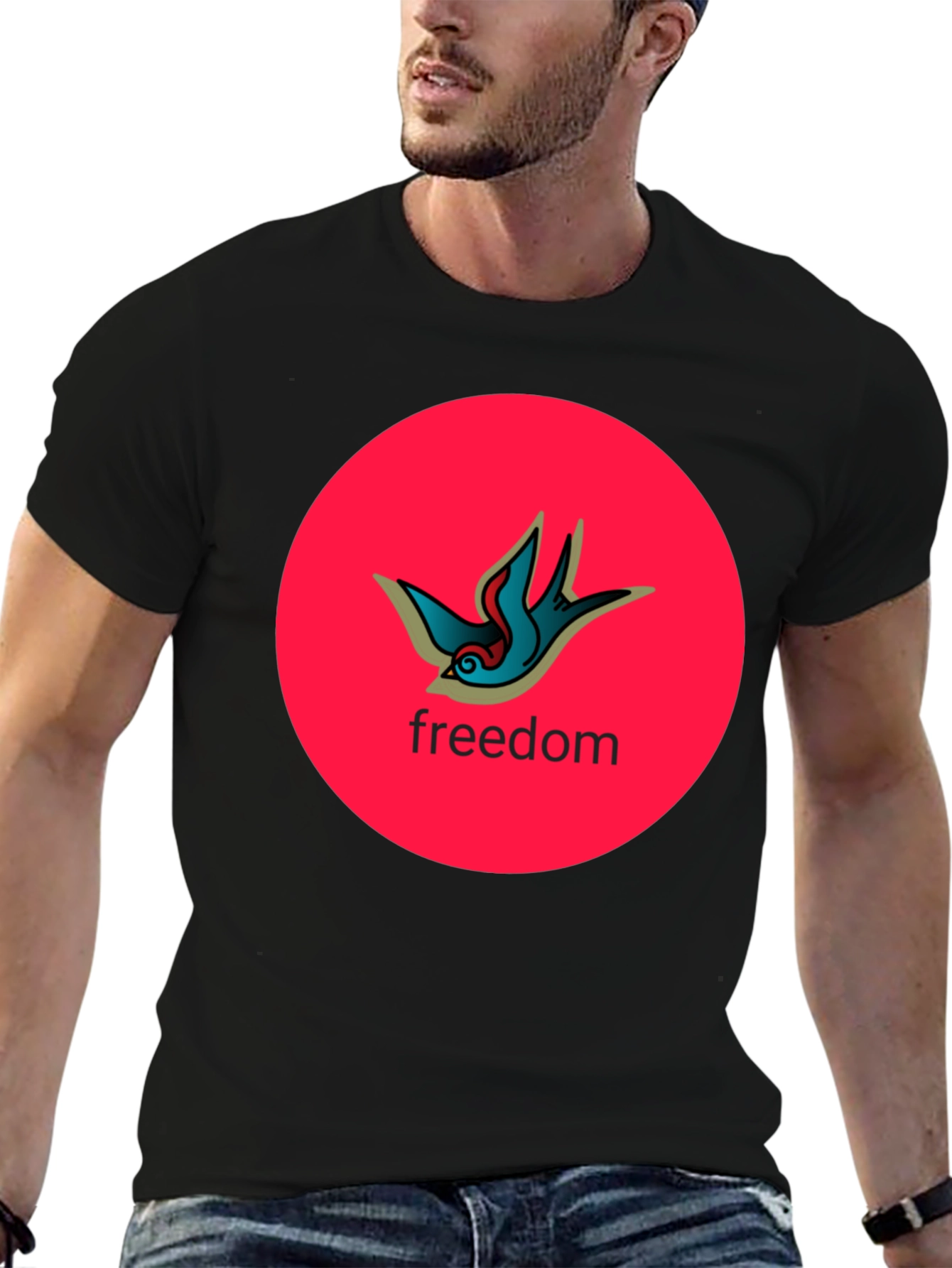 Freedom Bird Graphic Tee - Black