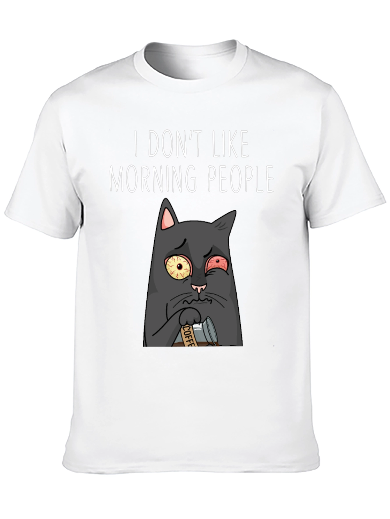I Dont Like Morning People Black T-Shirt