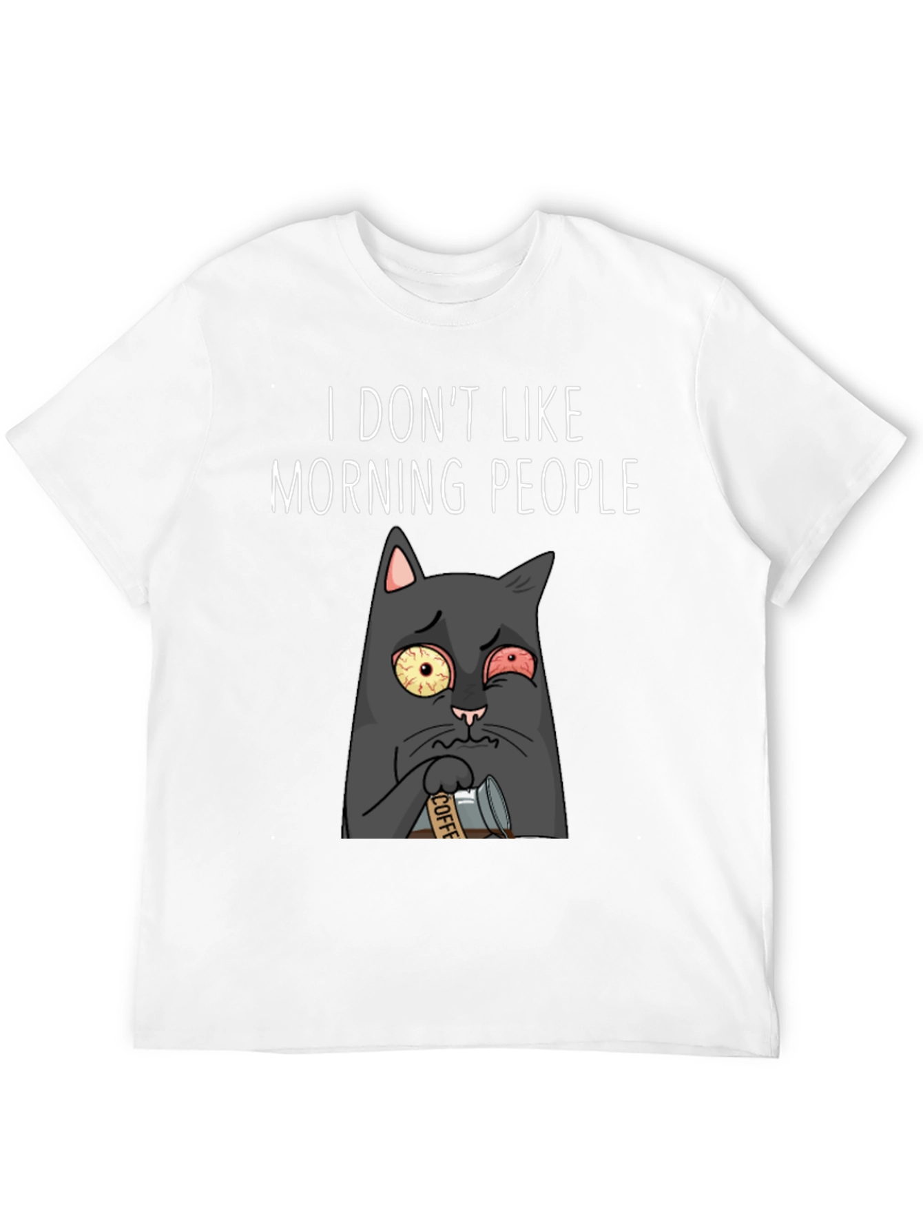 I Dont Like Morning People Black T-Shirt