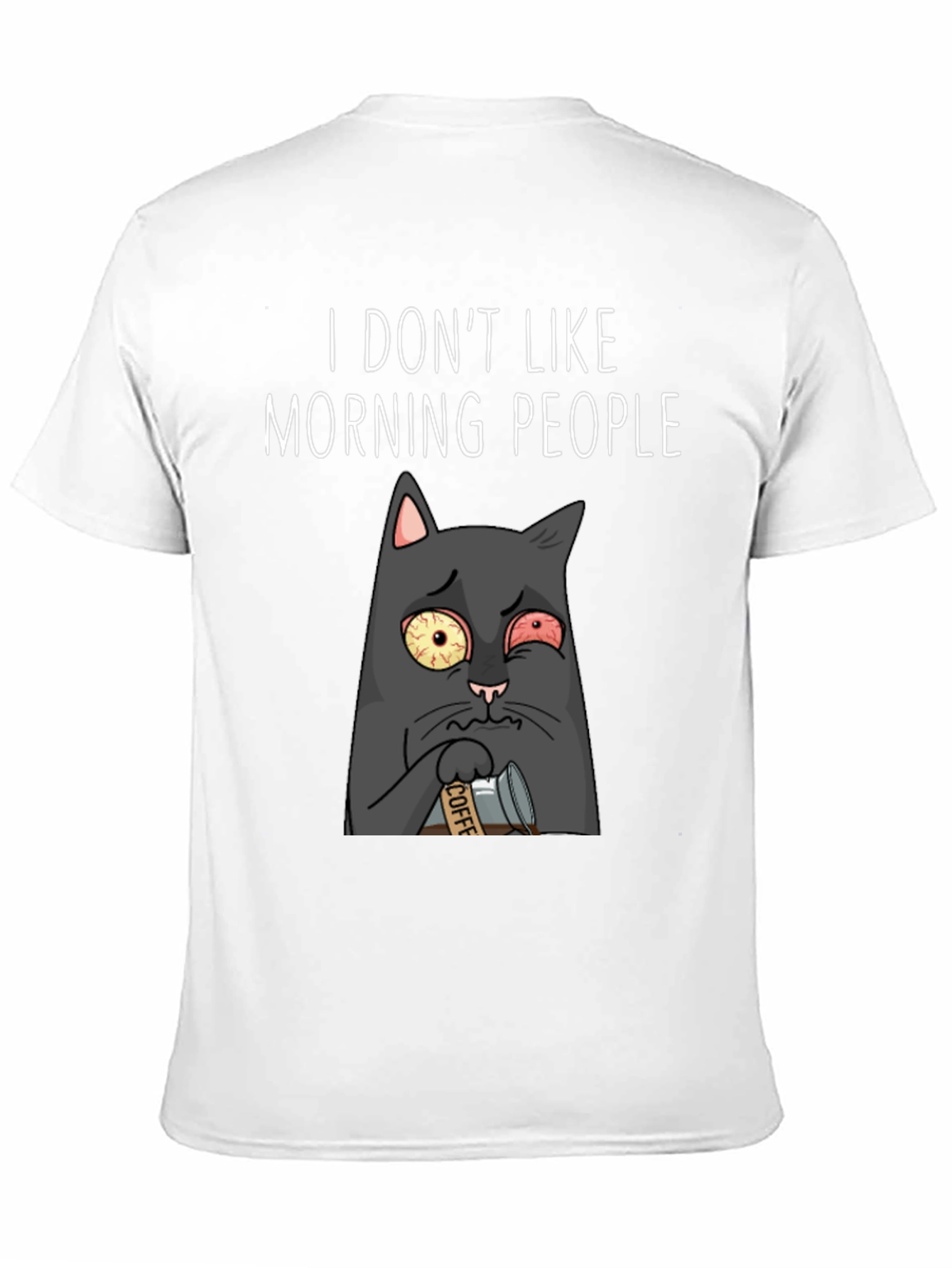 I Dont Like Morning People Black T-Shirt