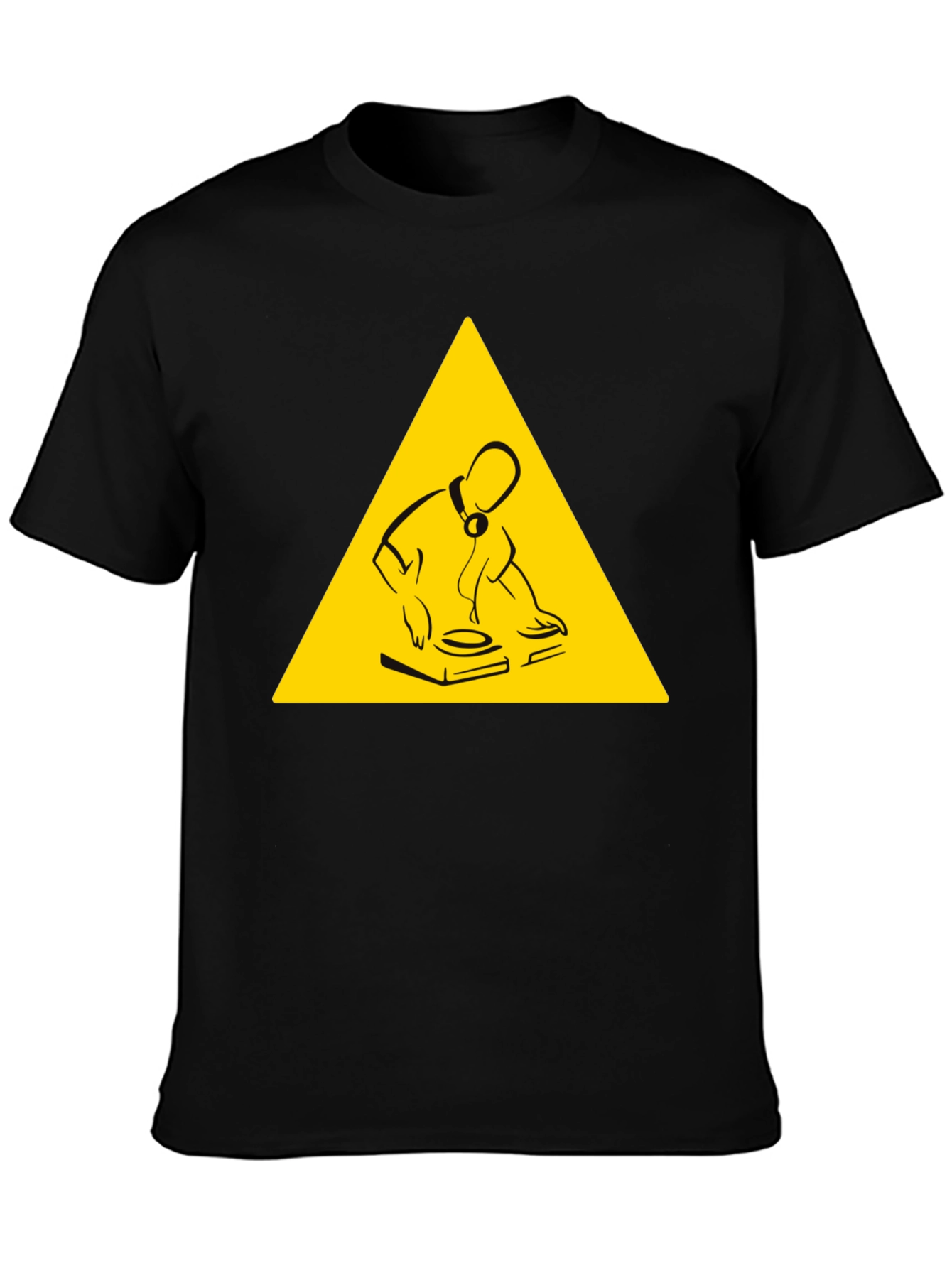 DJ Turntable Graphic Tee - Black