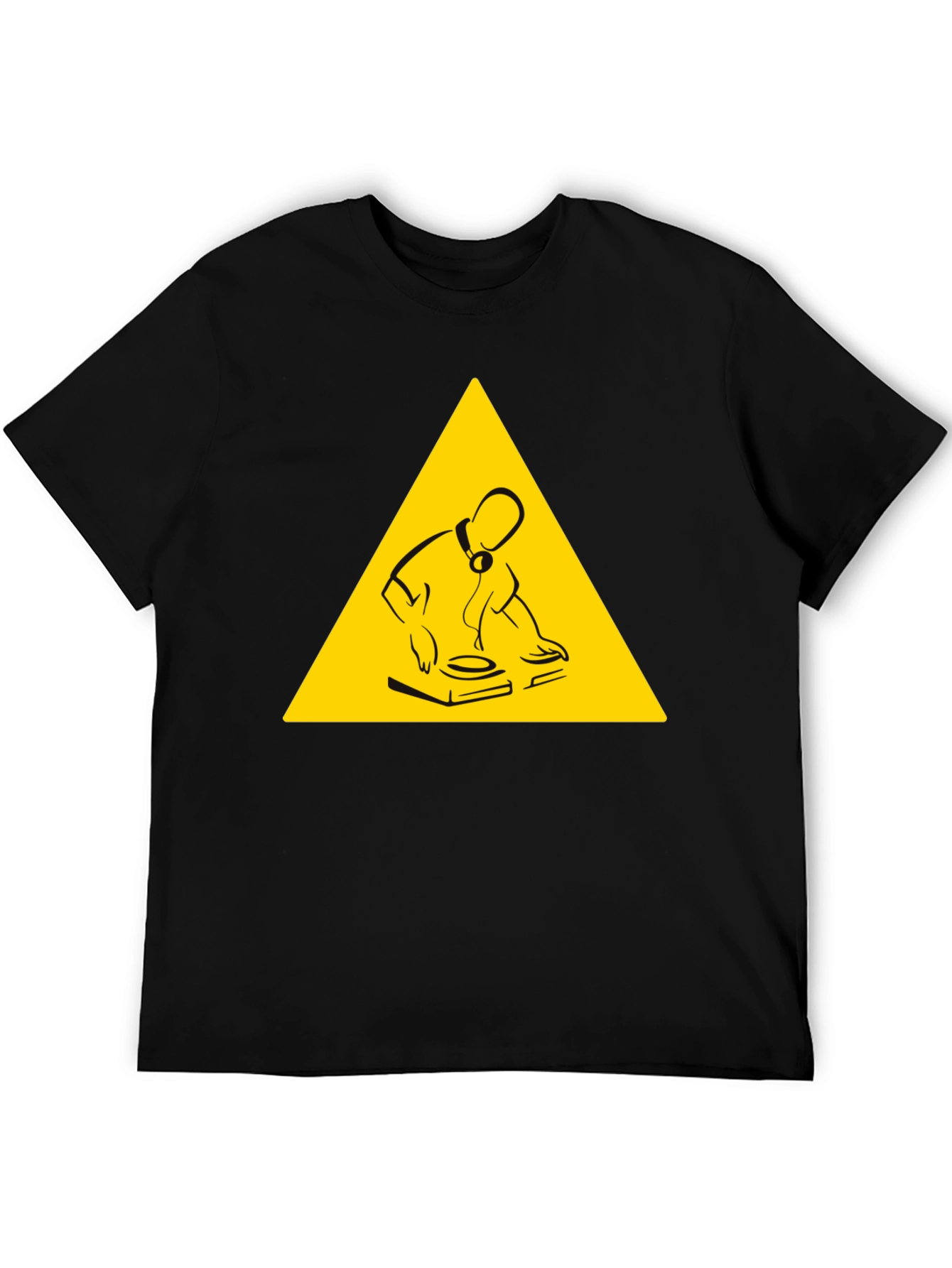 DJ Turntable Graphic Tee - Black