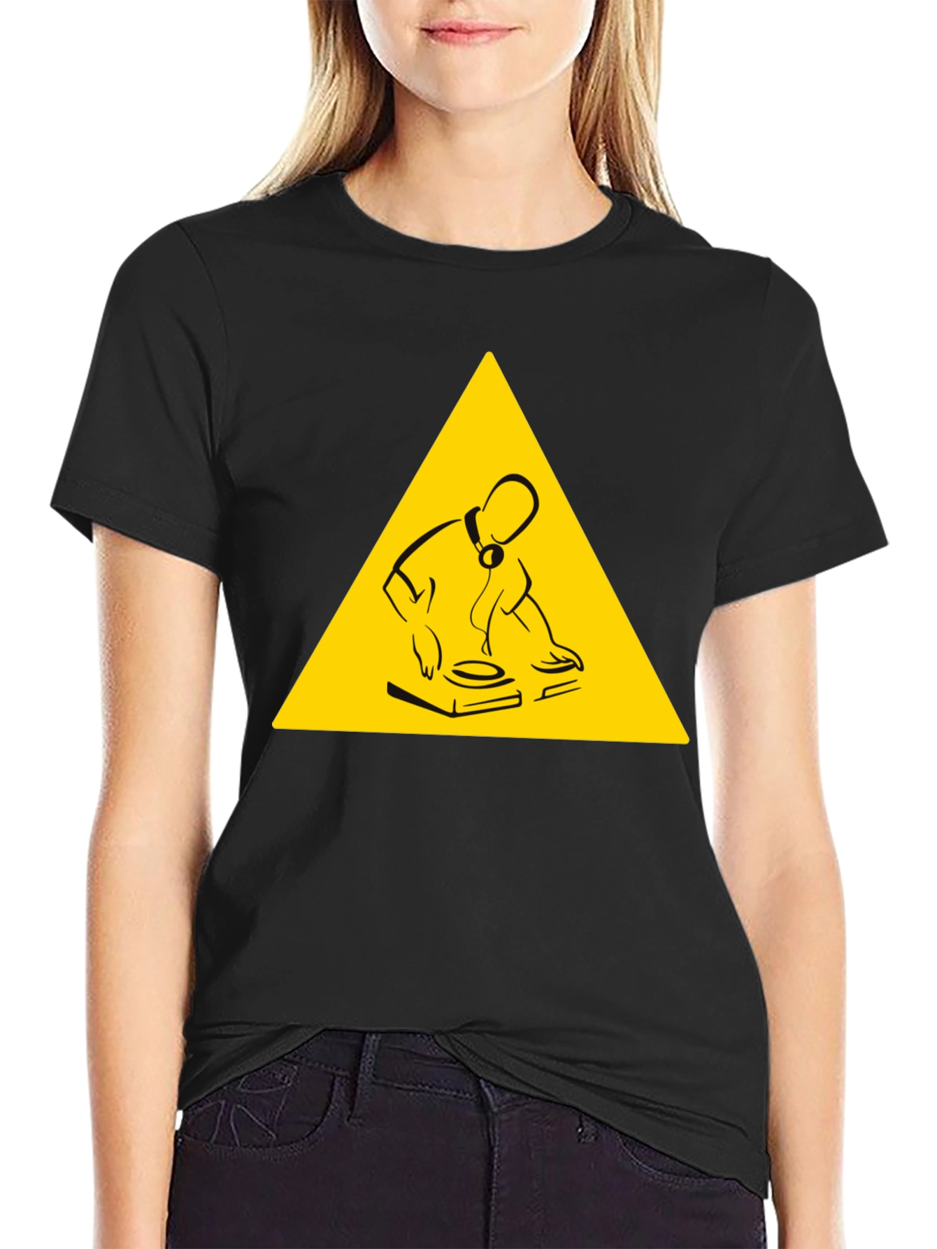 DJ Turntable Graphic Tee - Black