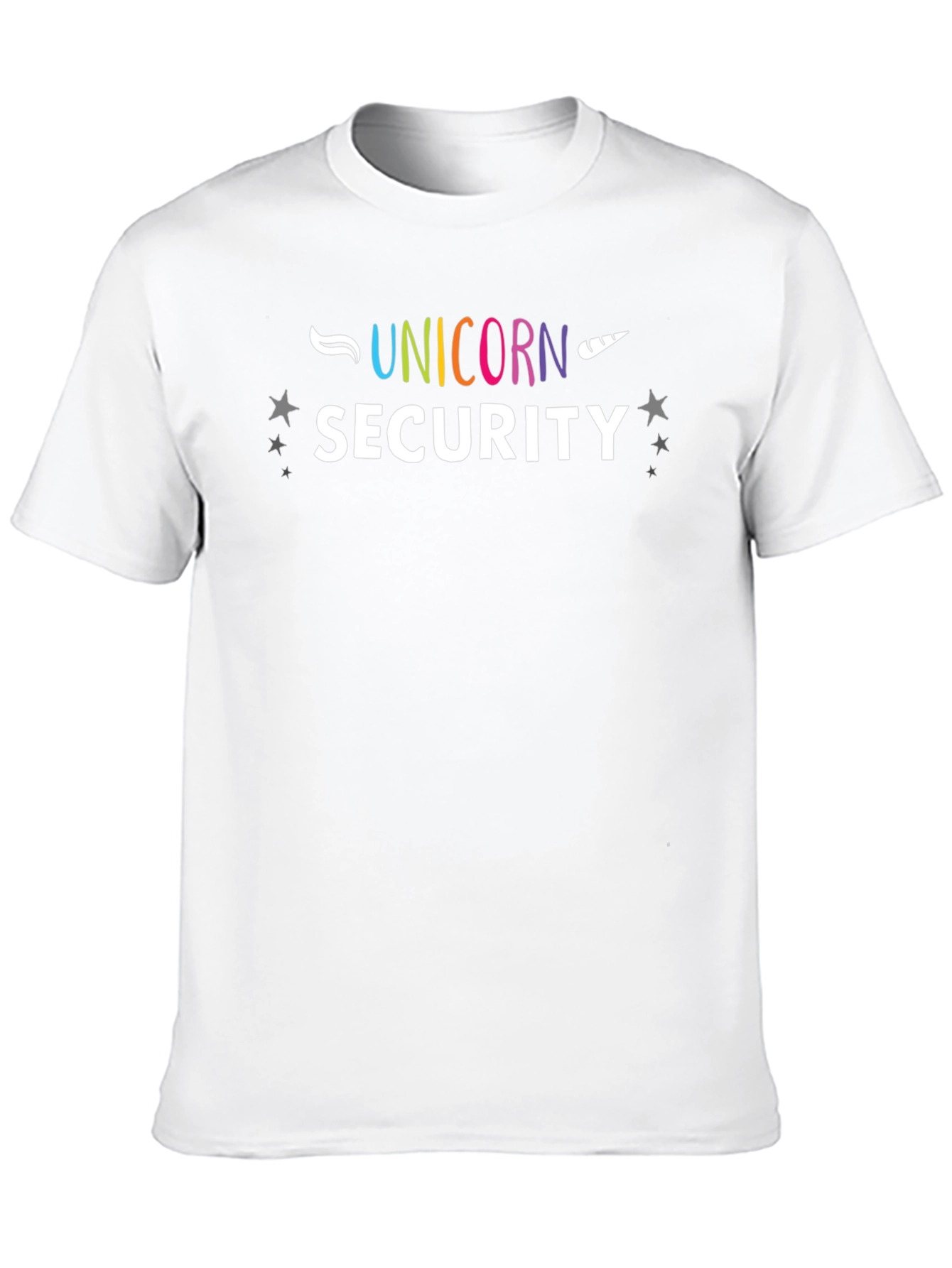 Unicorn Security Graphic Print Black T-Shirt