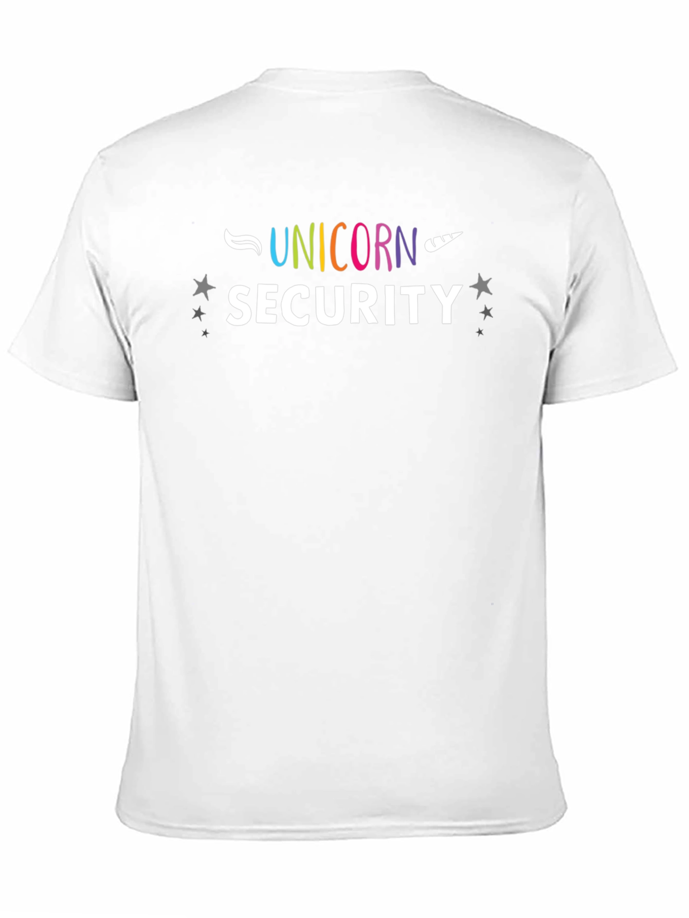 Unicorn Security Graphic Print Black T-Shirt