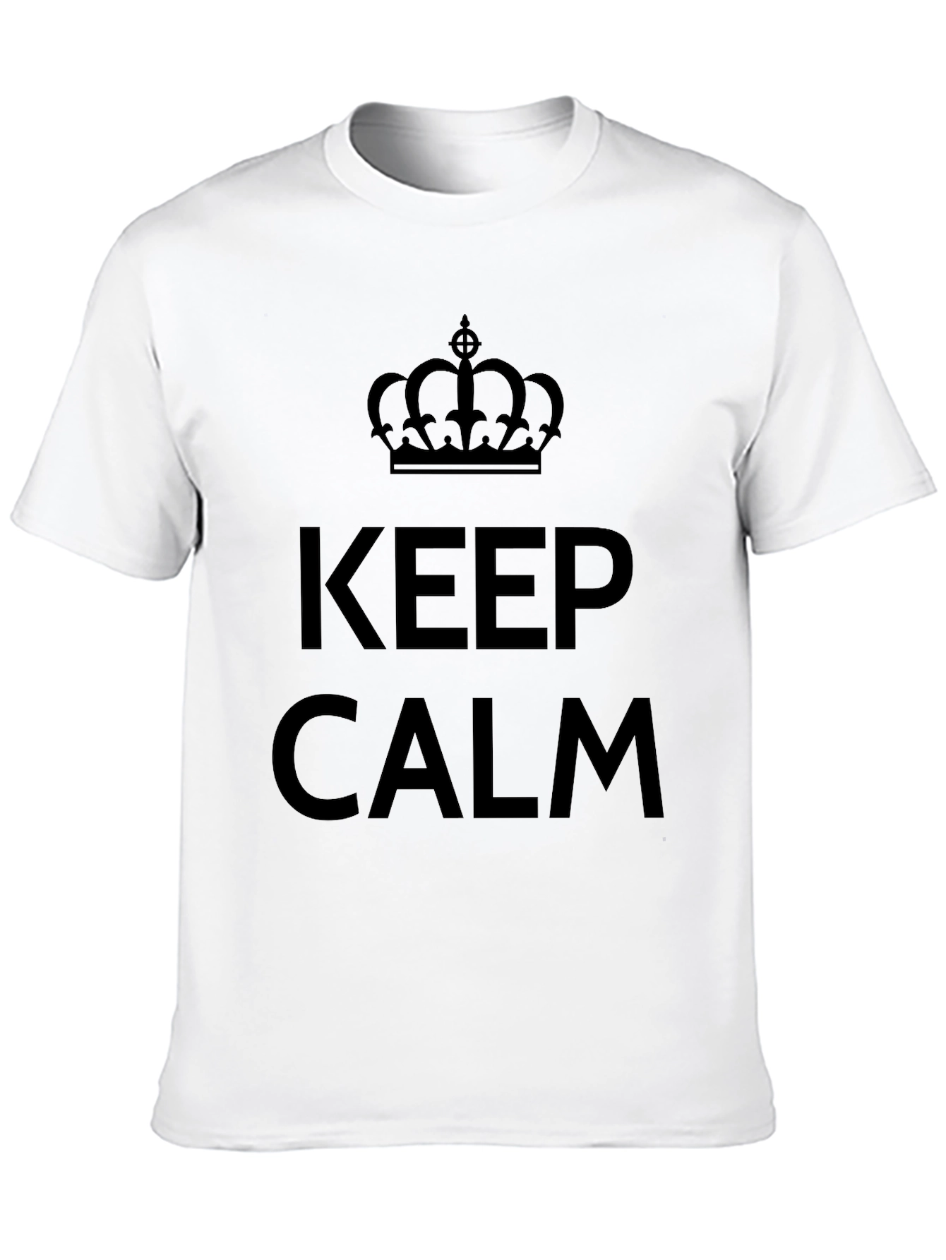 Keep Calm Crown Graphic Tee - Black