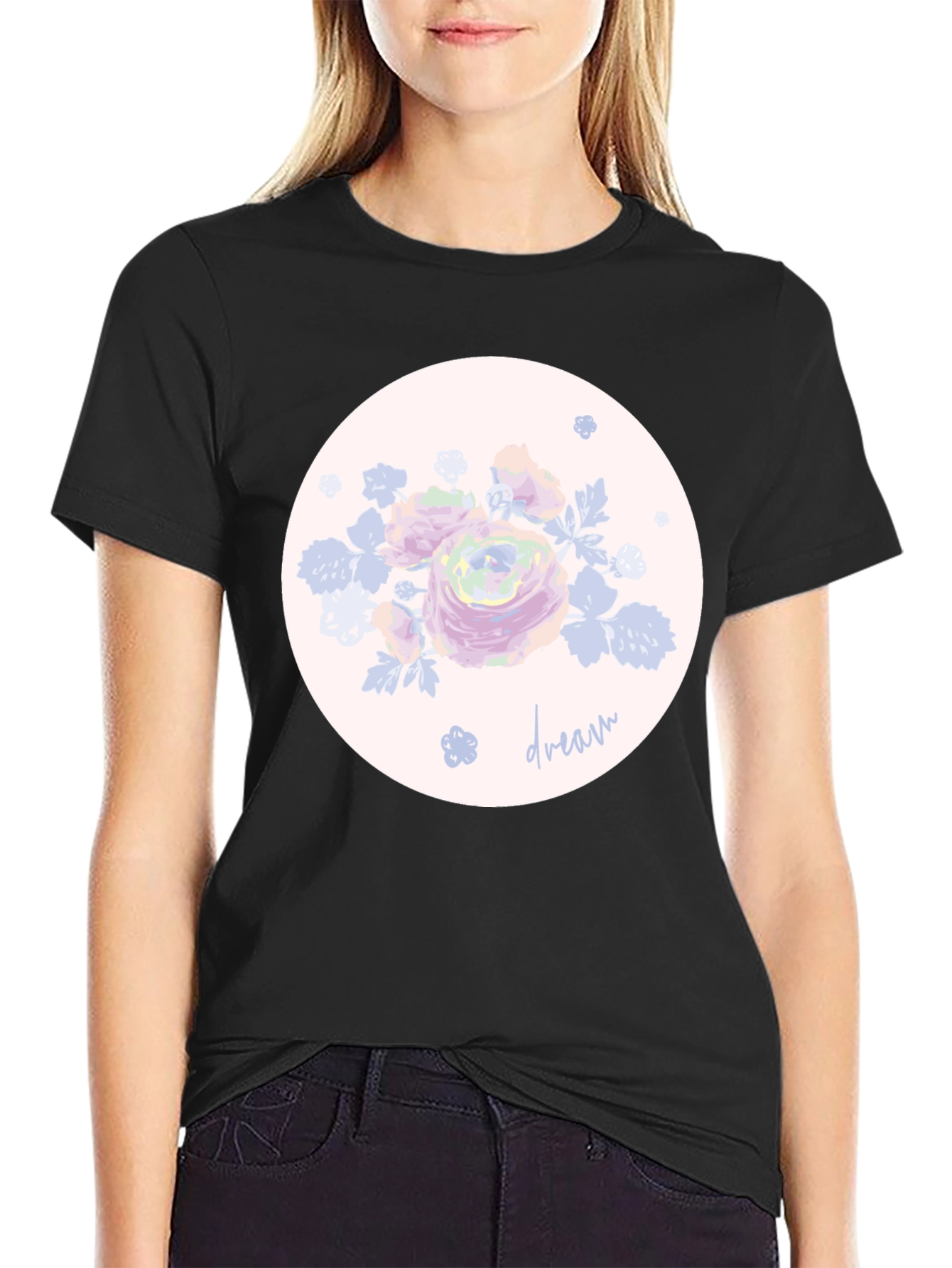 Dream Floral Graphic Tee - Stylish Mens T-Shirt