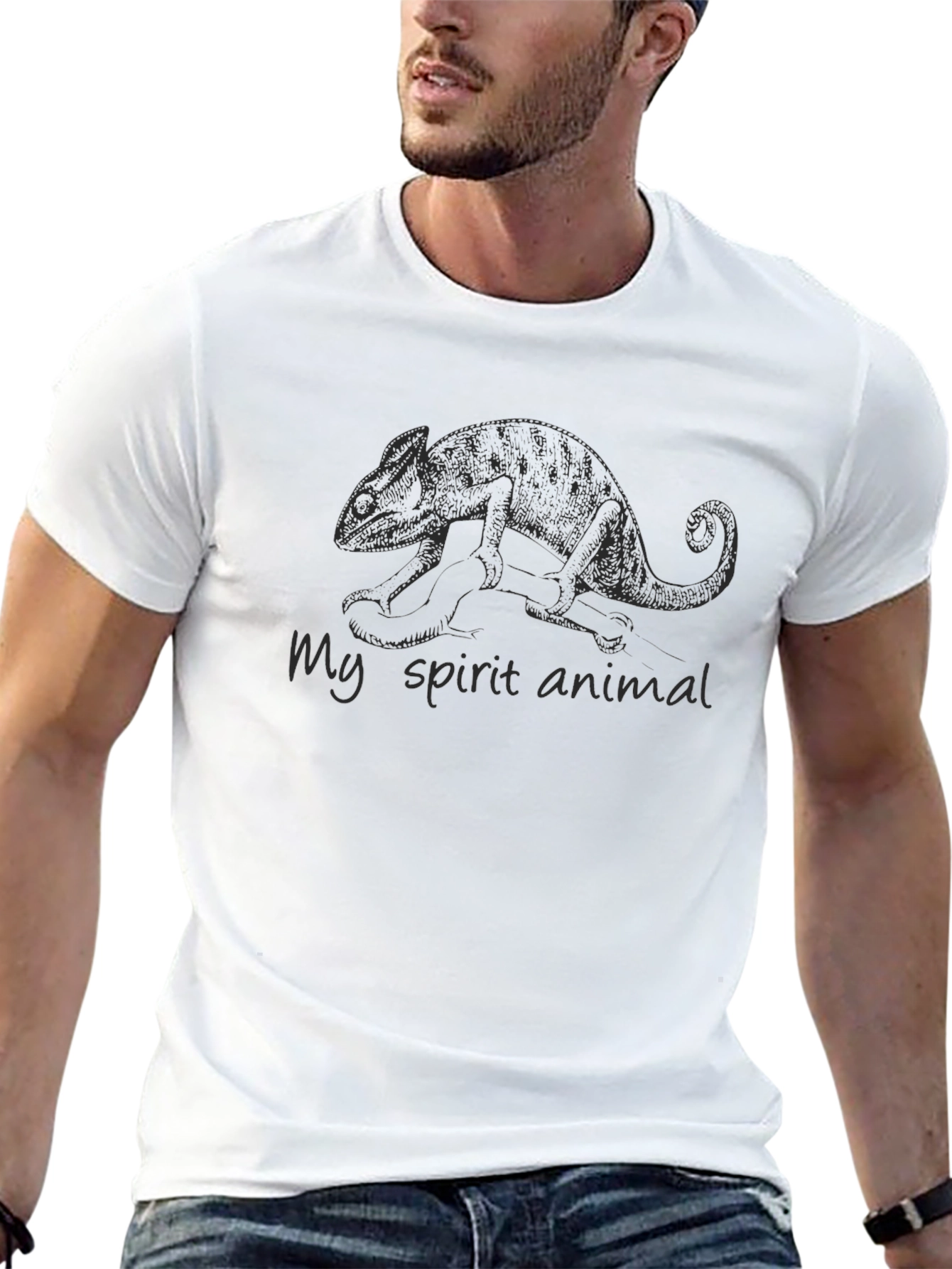Chameleon Spirit Animal Graphic T-Shirt