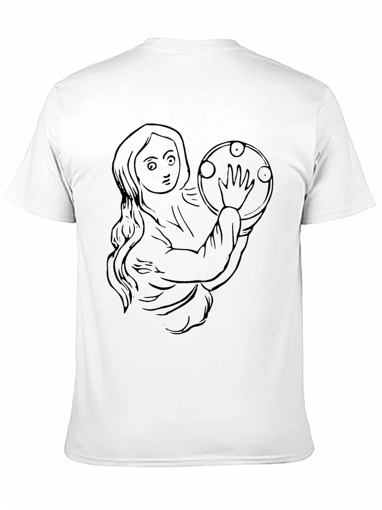 Mystic Maiden Graphic Tee - Black Cotton Shirt