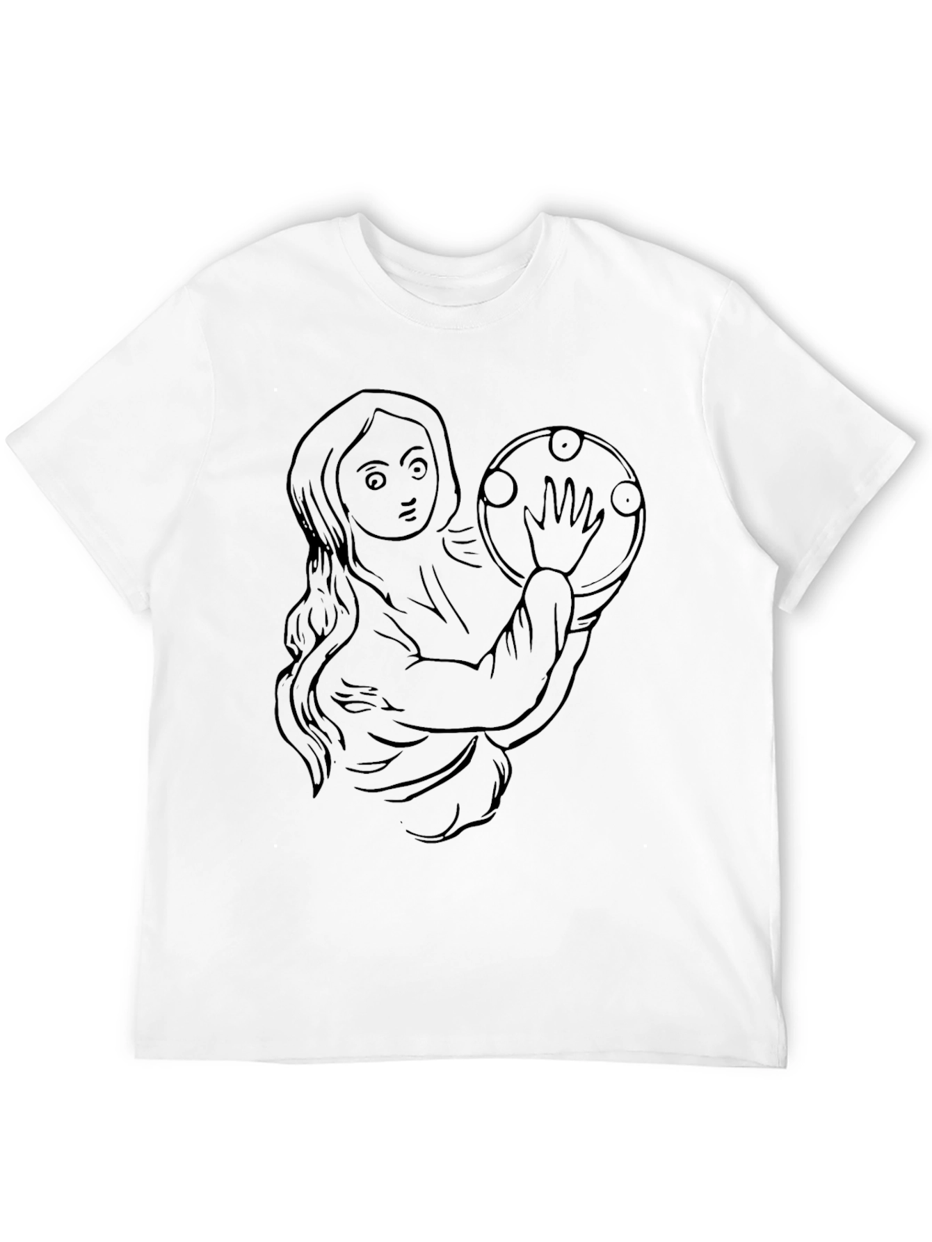 Mystic Maiden Graphic Tee - Black Cotton Shirt