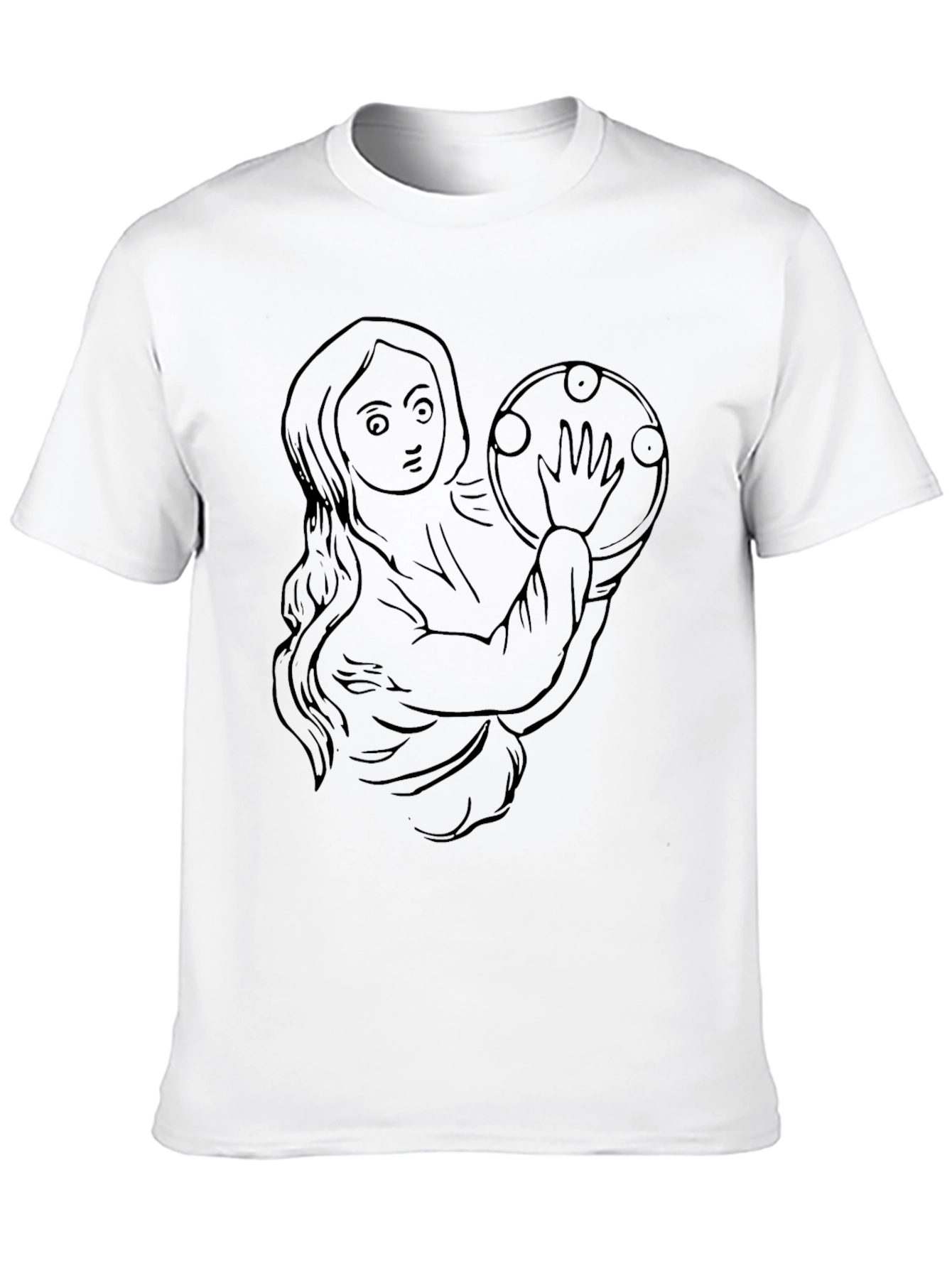 Mystic Maiden Graphic Tee - Black Cotton Shirt