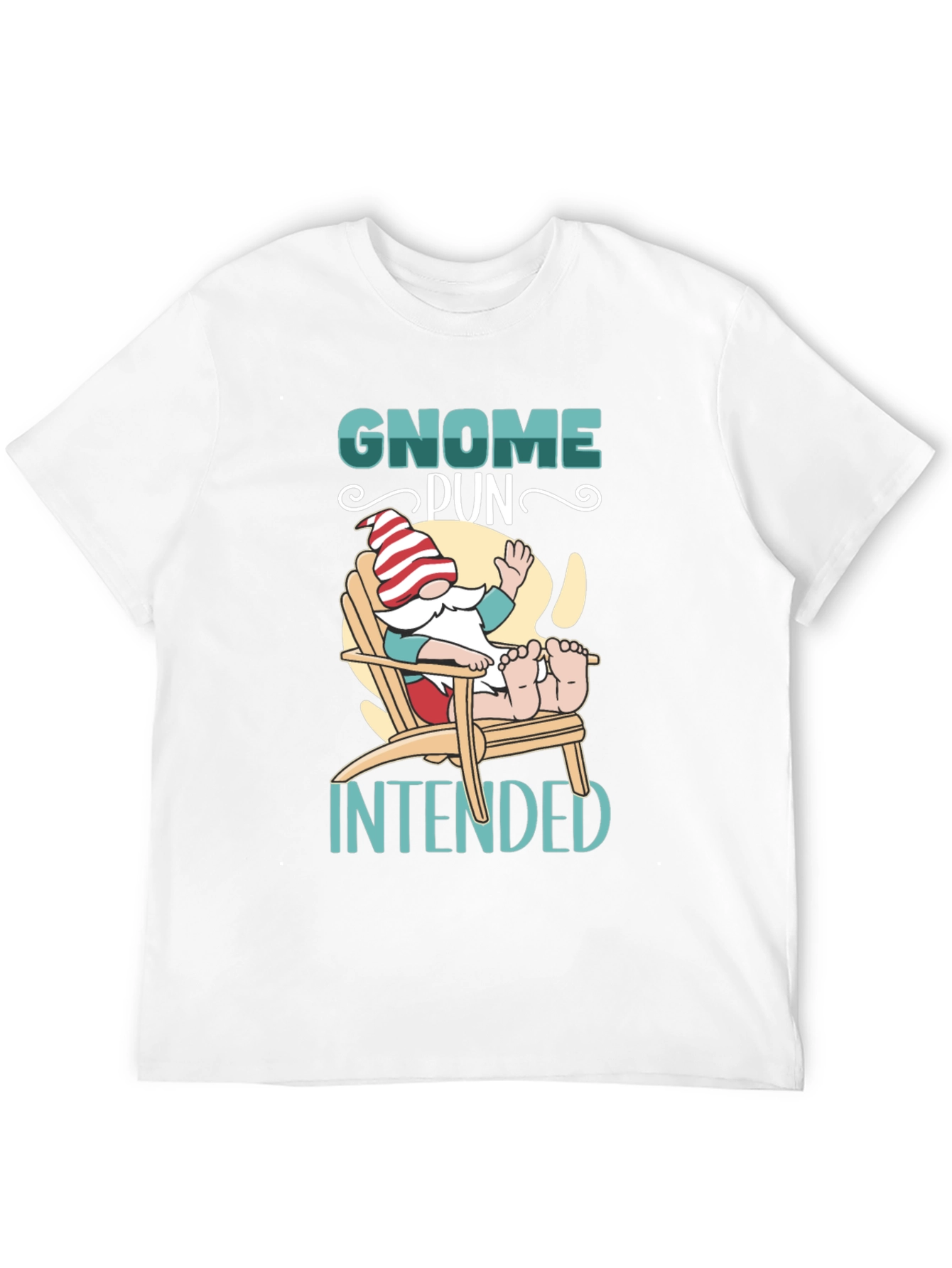 Gnome Pun Intended Black T-Shirt