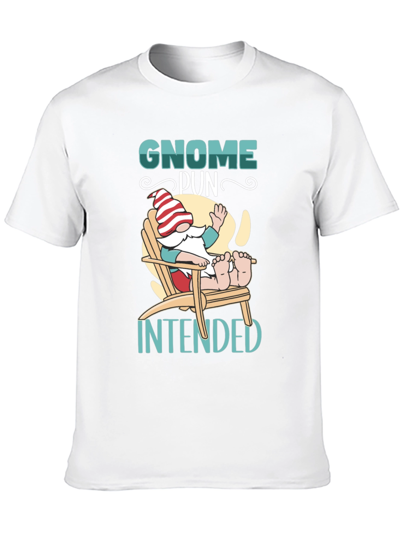 Gnome Pun Intended Black T-Shirt