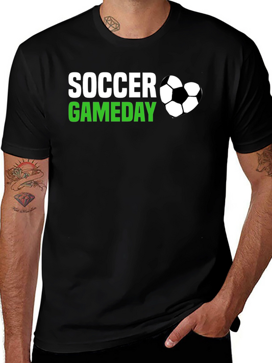 Soccer Gameday T-Shirt - Black Cotton Tee