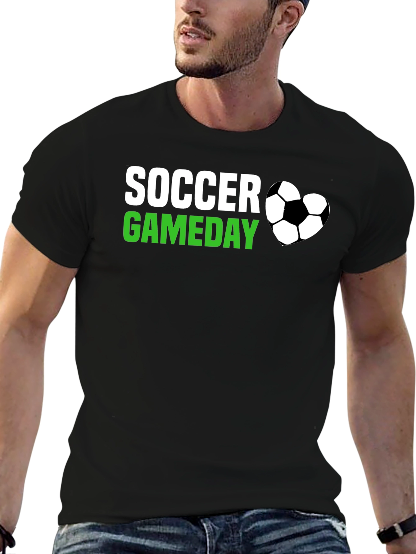 Soccer Gameday T-Shirt - Black Cotton Tee