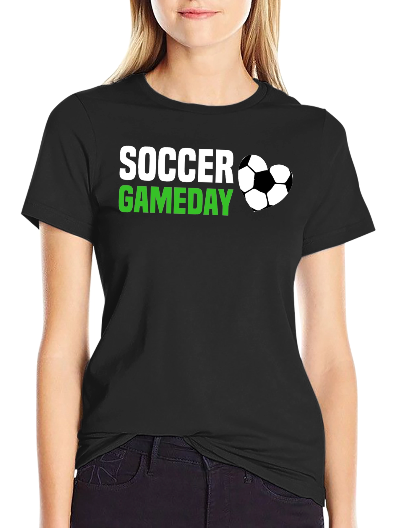 Soccer Gameday T-Shirt - Black Cotton Tee