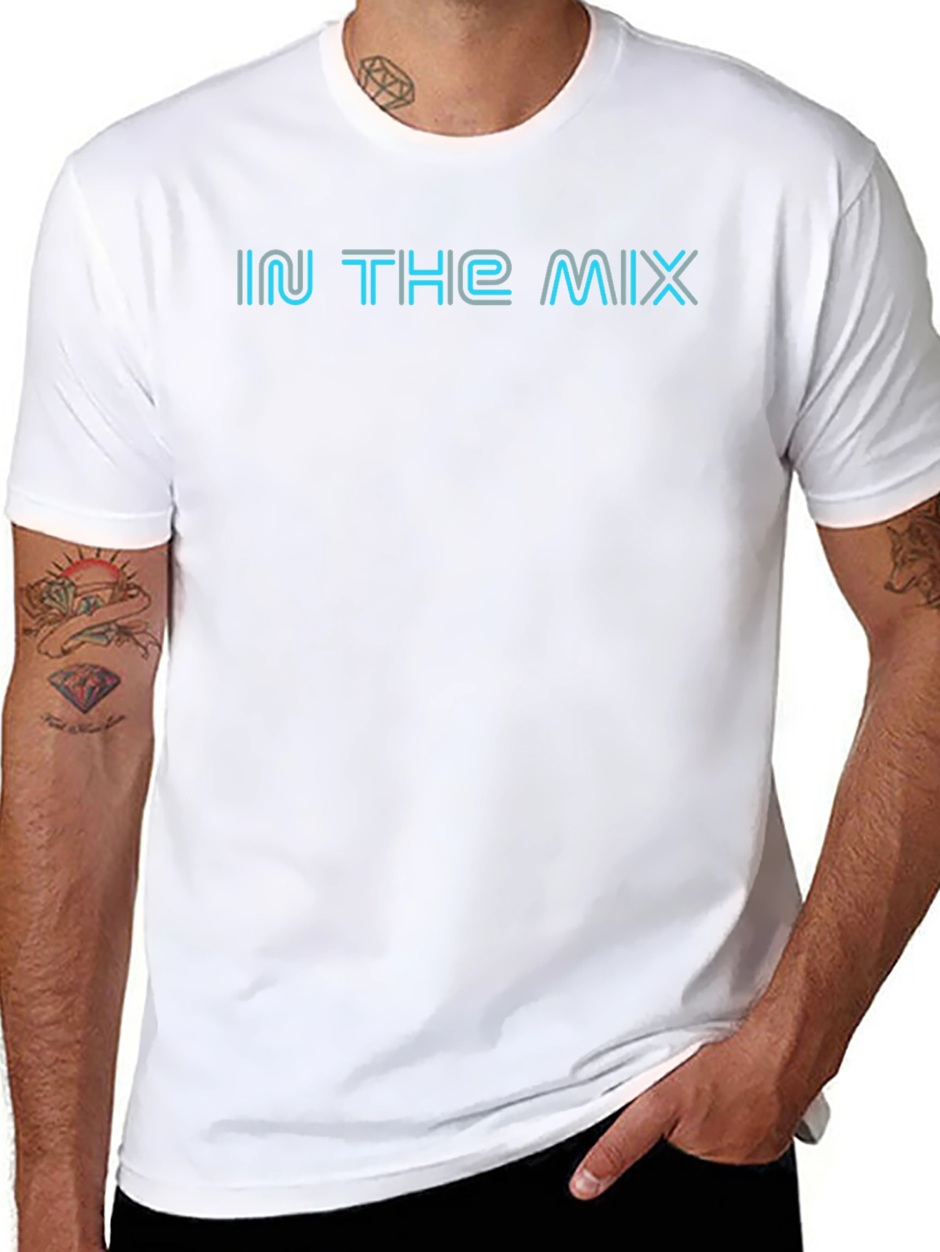 In The Mix Graphic Black T-Shirt