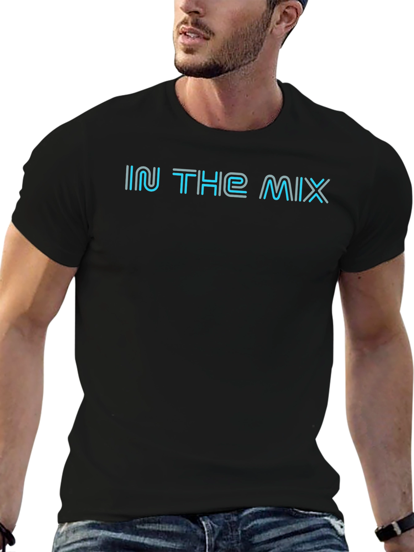 In The Mix Graphic Black T-Shirt