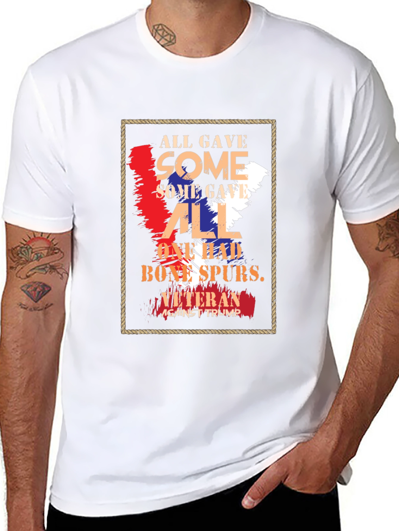 Veteran Against Trump Graphic T-Shirt