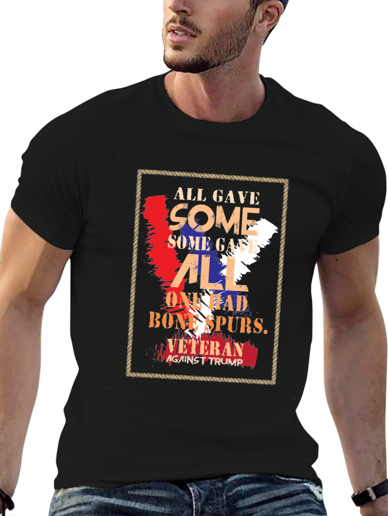 Veteran Against Trump Graphic T-Shirt