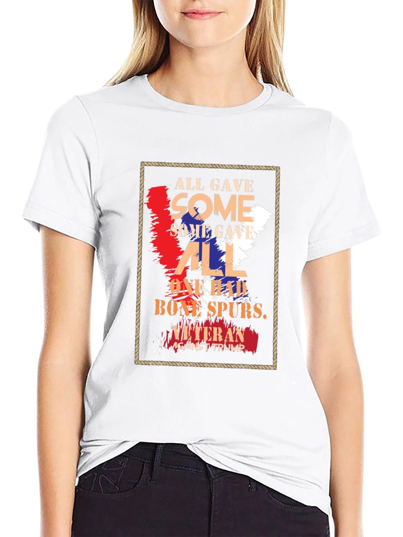 Veteran Against Trump Graphic T-Shirt