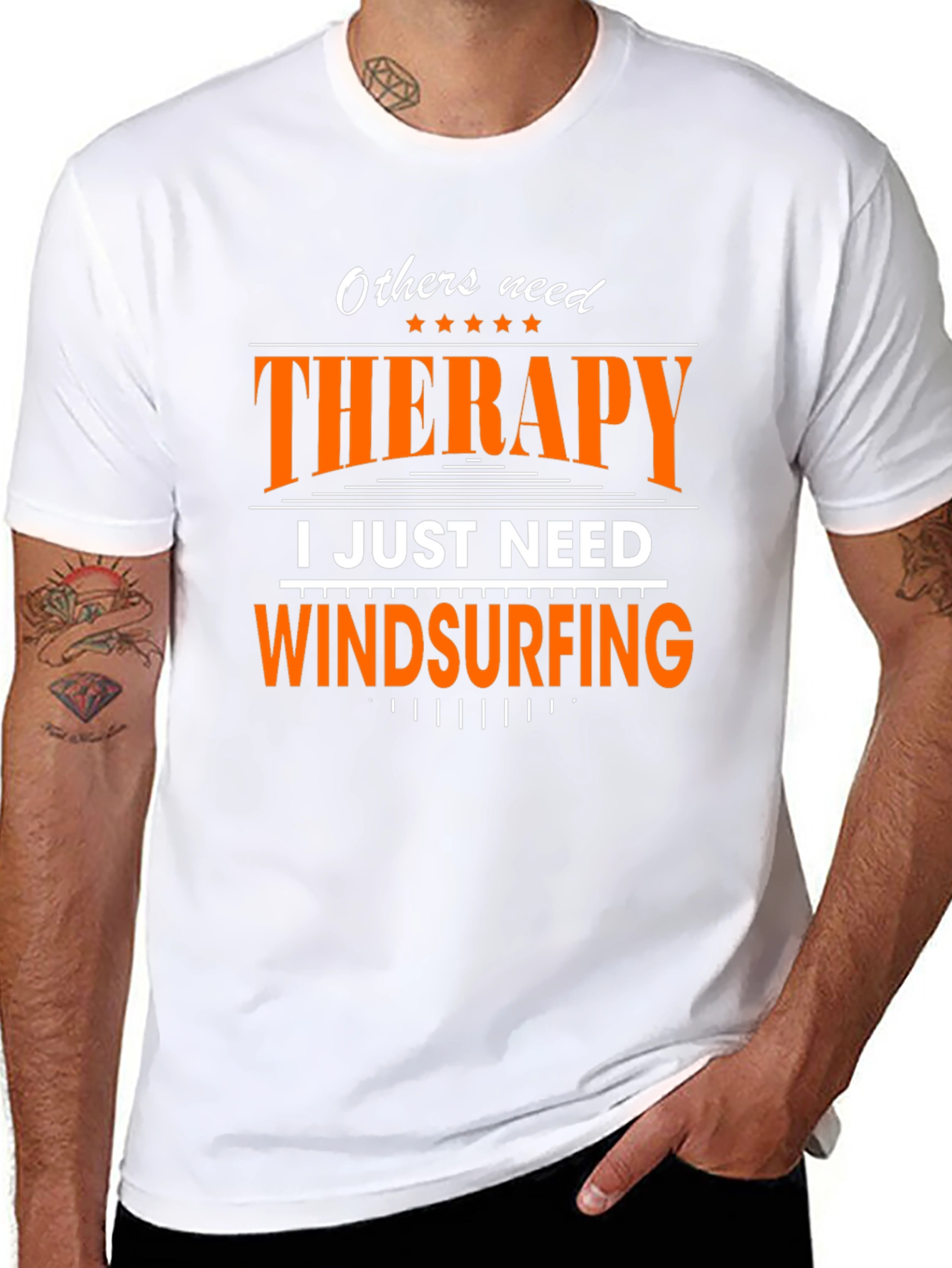 Therapy Windsurfing Graphic Tee - Black Cotton T-Shirt