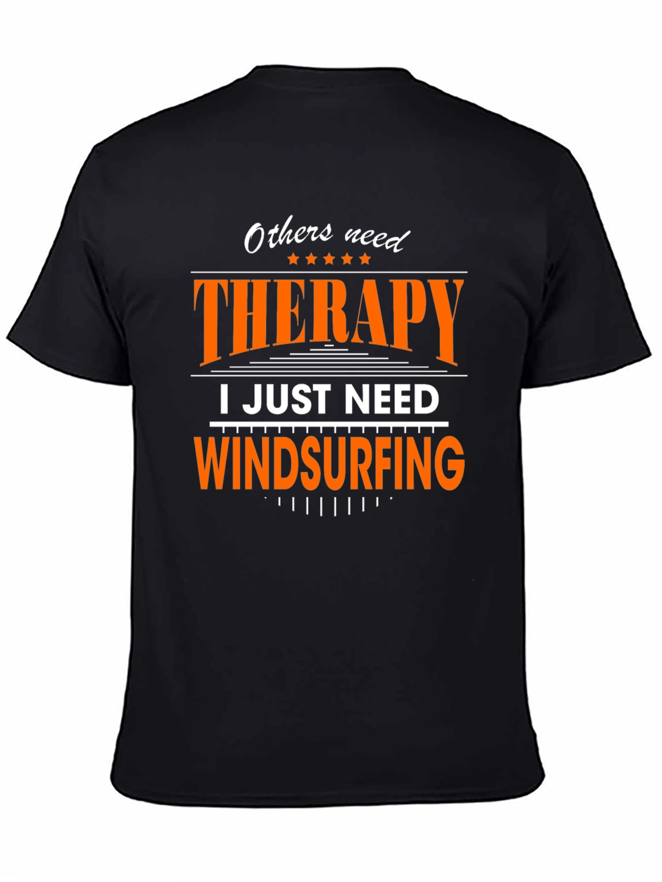 Therapy Windsurfing Graphic Tee - Black Cotton T-Shirt