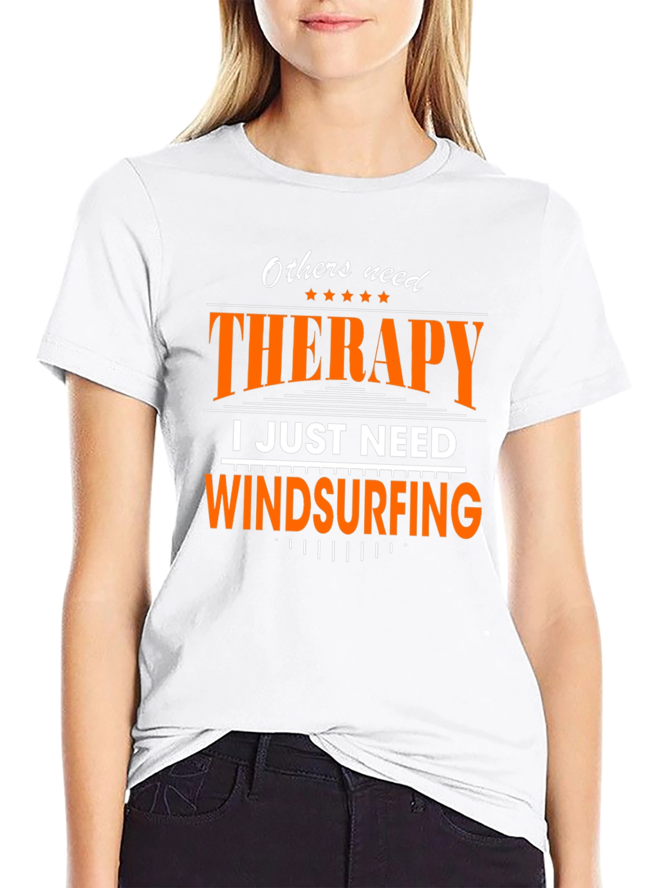 Therapy Windsurfing Graphic Tee - Black Cotton T-Shirt
