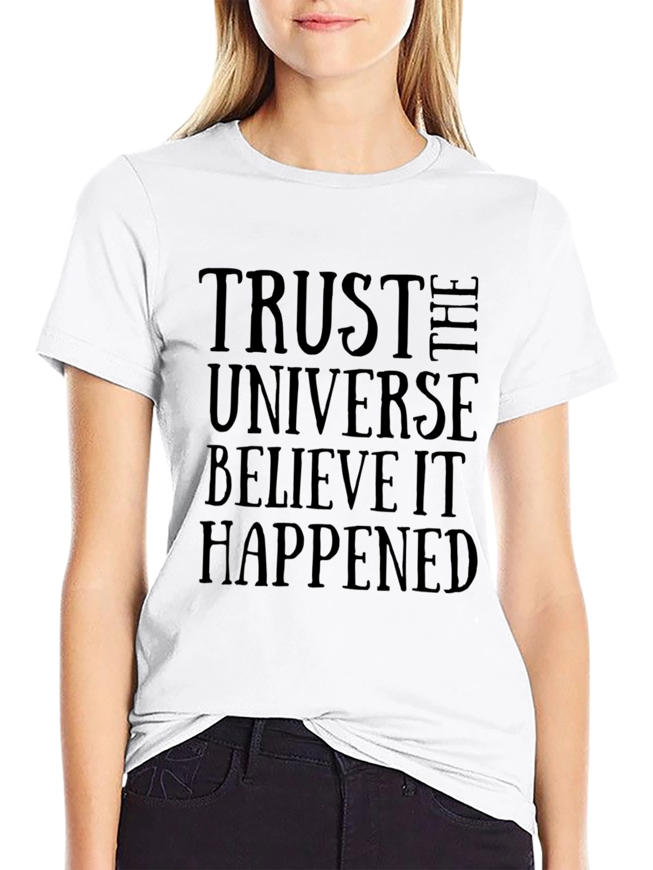 Trust The Universe Black Graphic Tee
