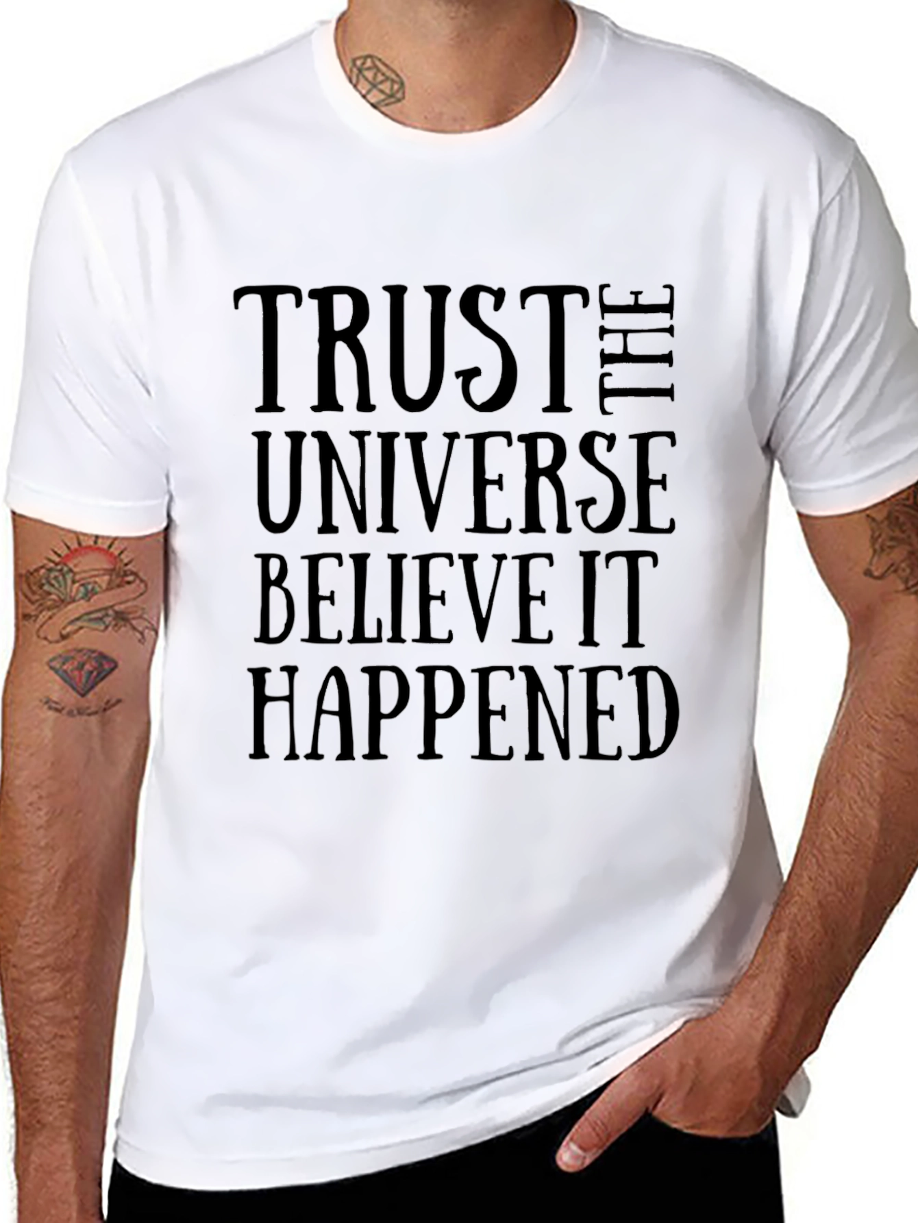 Trust The Universe Black Graphic Tee