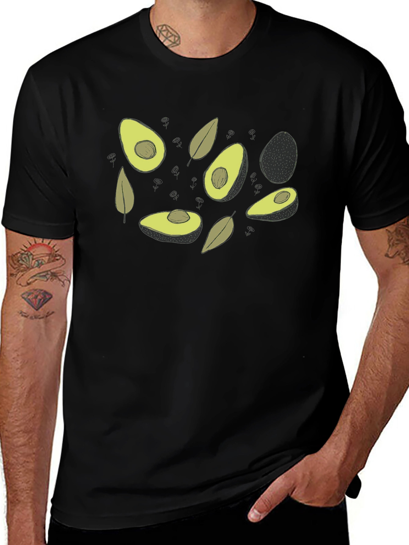 Avocado Graphic Tee - Trendy Fruit Design Shirt