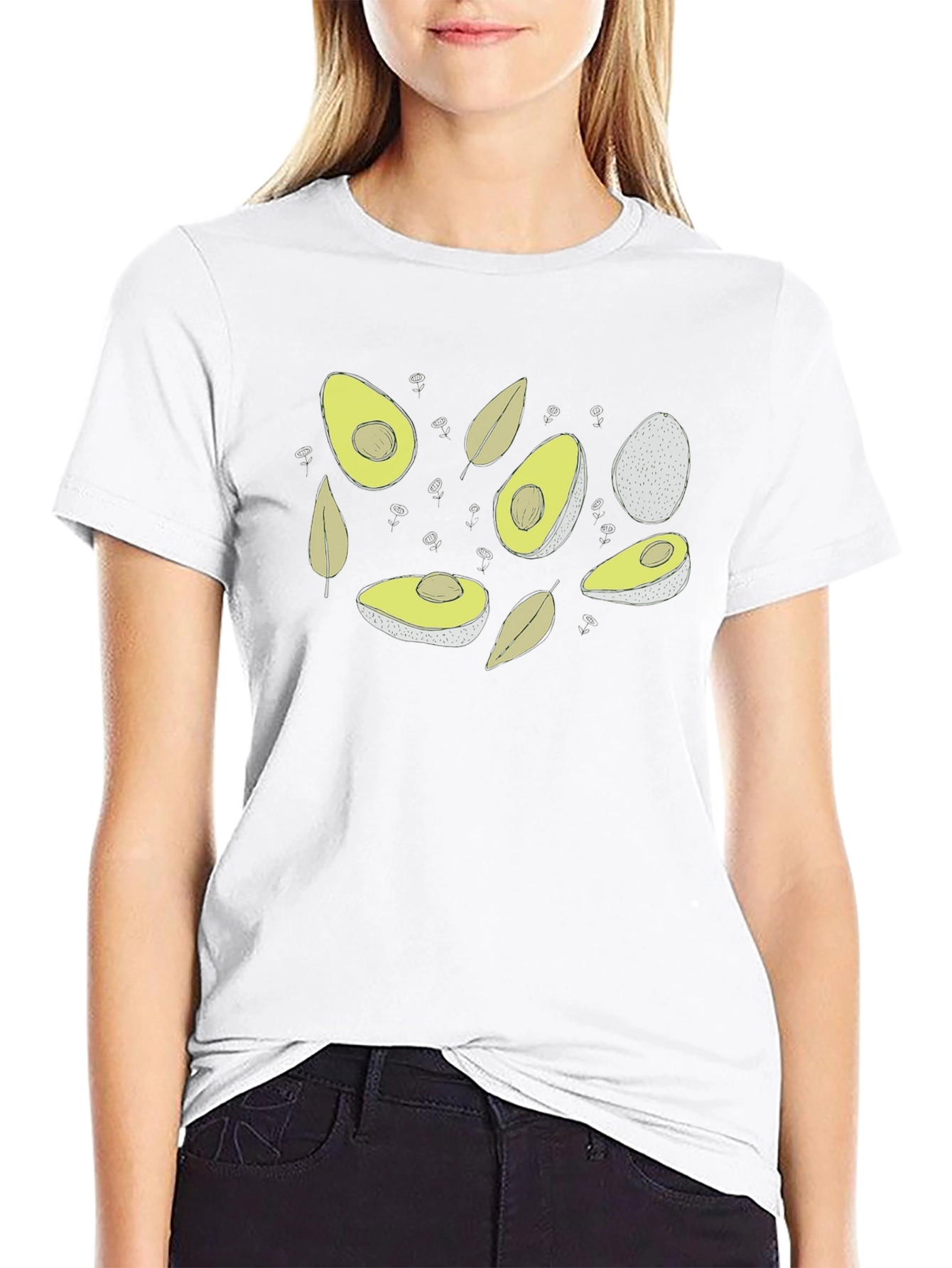 Avocado Graphic Tee - Trendy Fruit Design Shirt