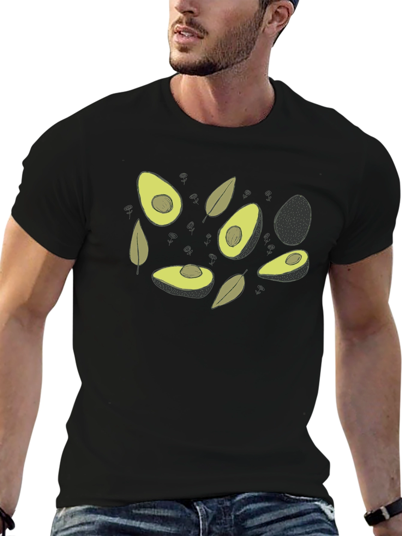 Avocado Graphic Tee - Trendy Fruit Design Shirt
