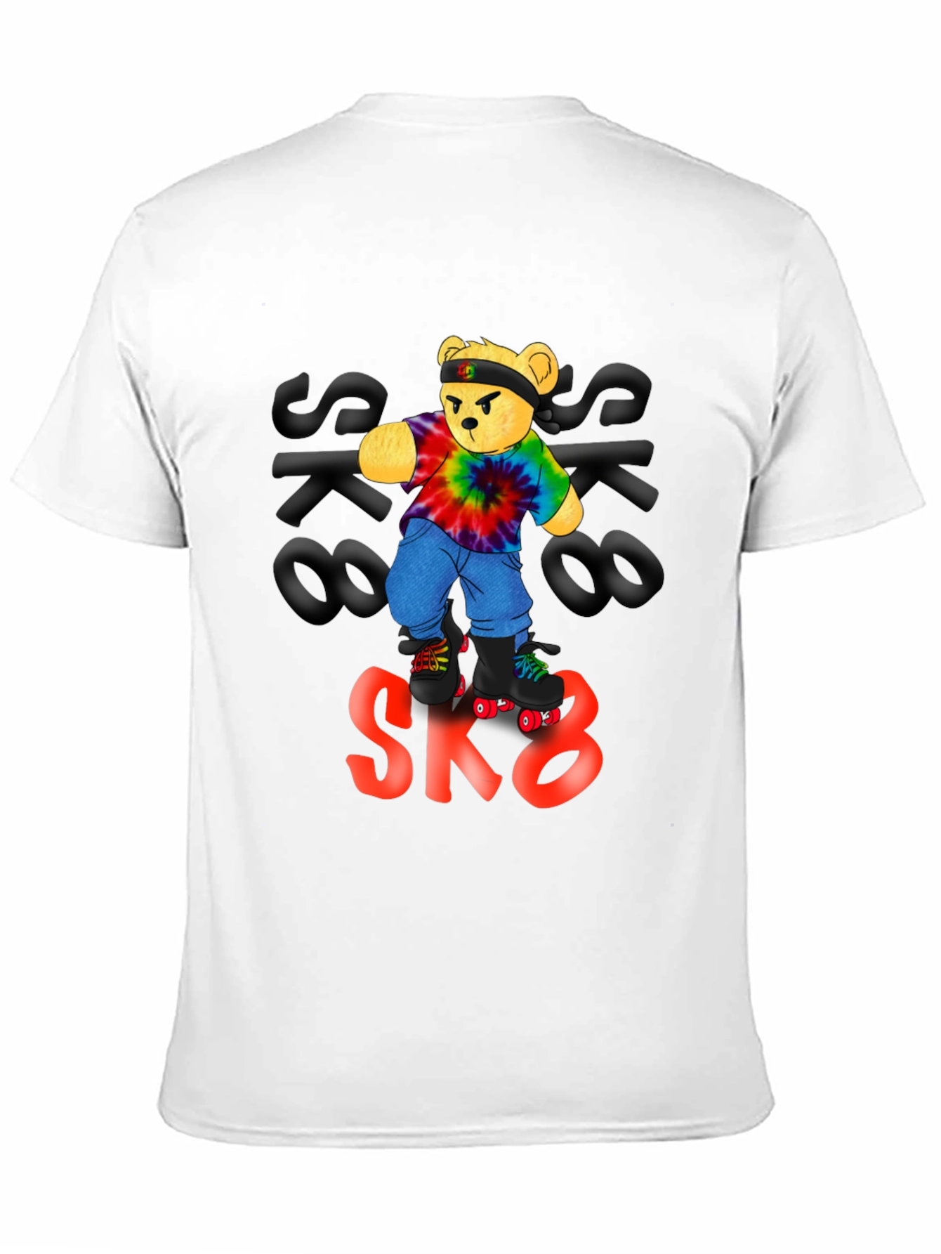 Cool Bear SK8 T-Shirt - Black Cotton Tee