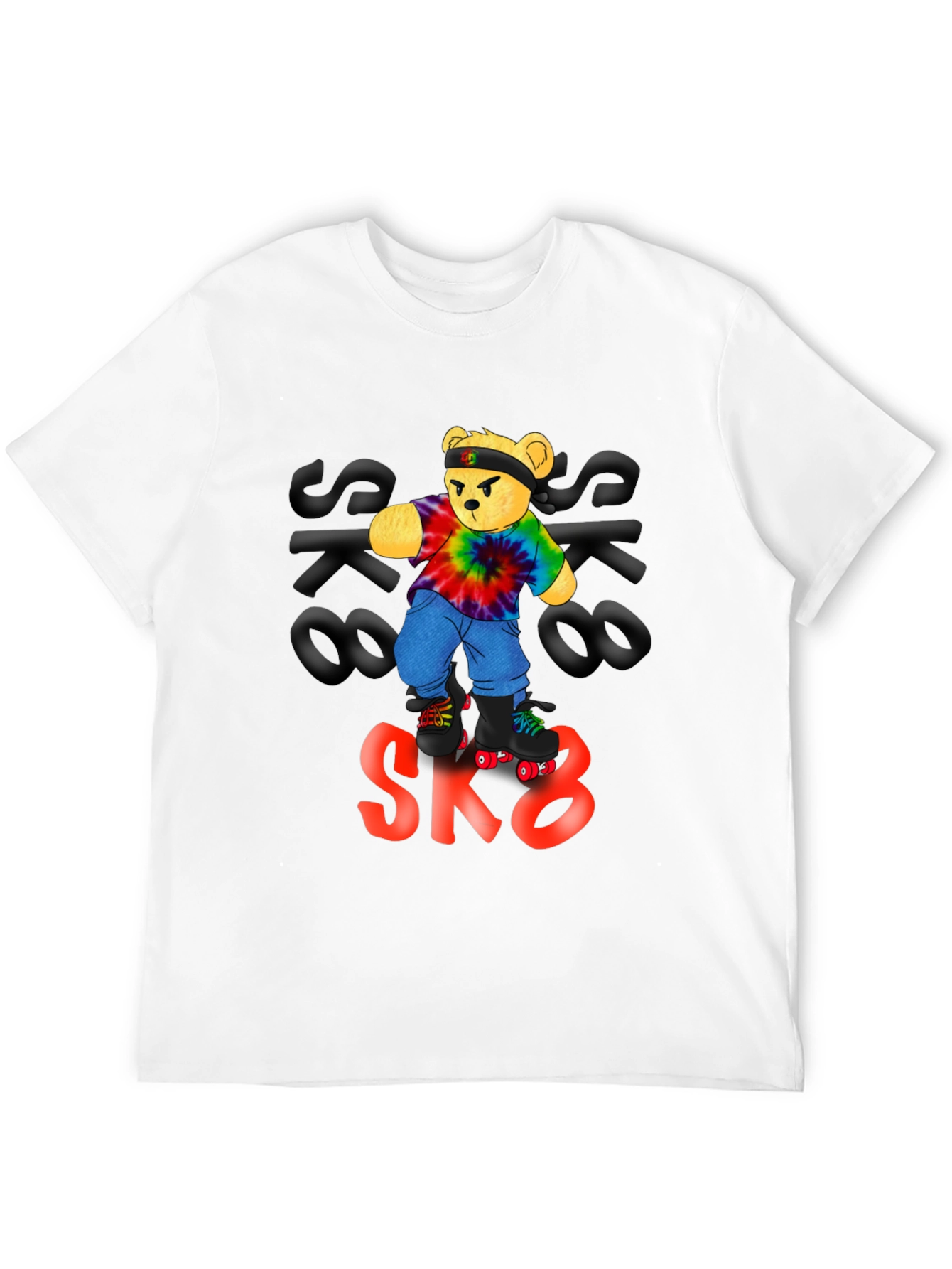 Cool Bear SK8 T-Shirt - Black Cotton Tee