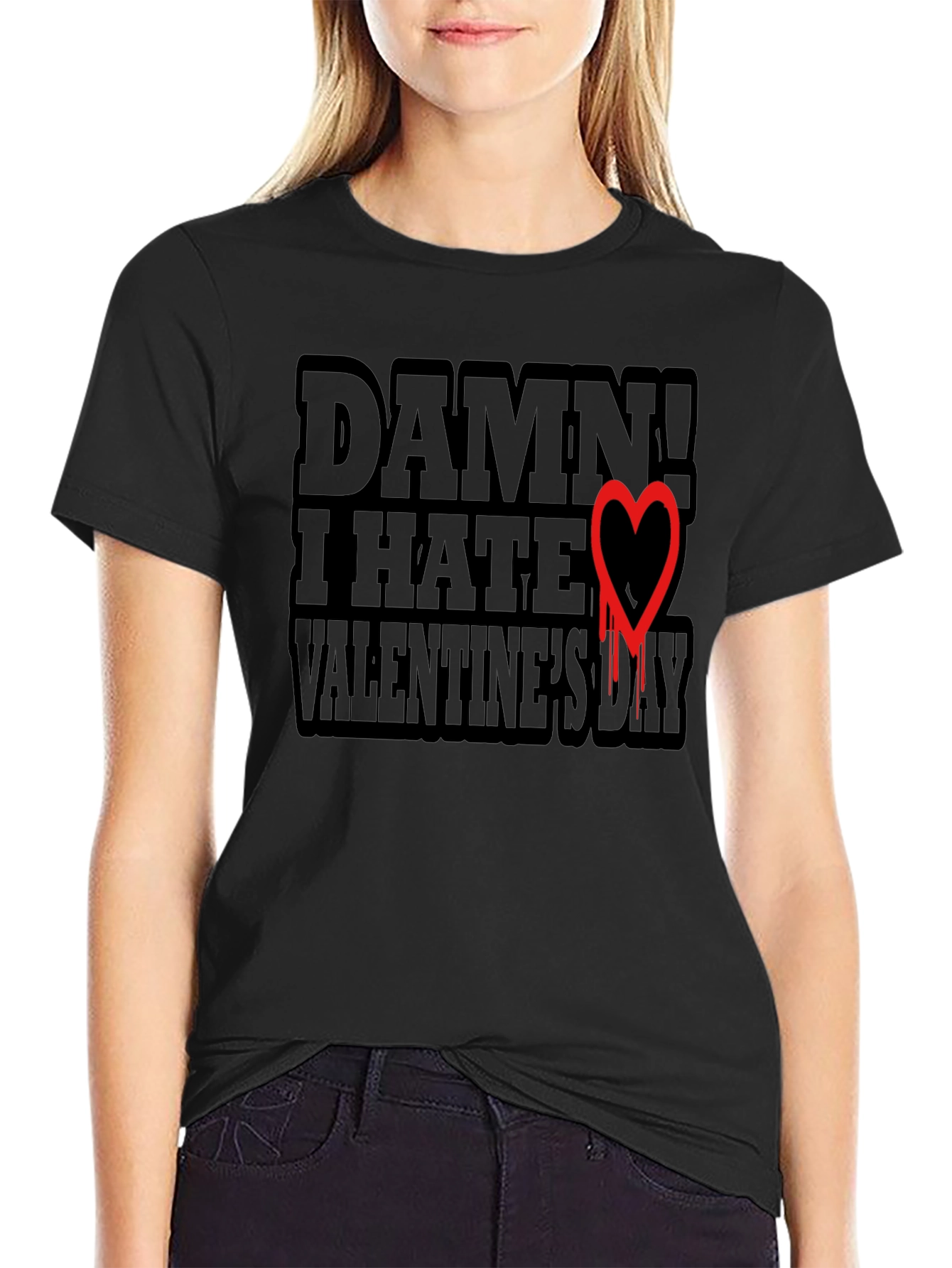 Anti-Valentines Day T-Shirt - Damn I Hate Valentines