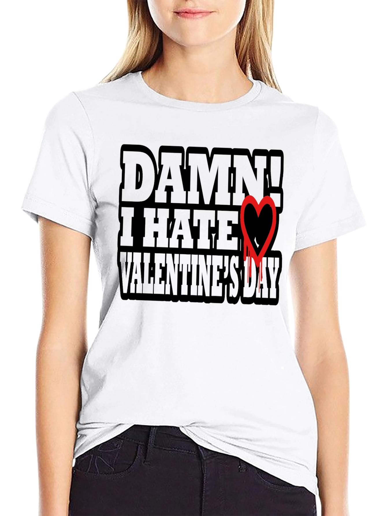 Anti-Valentines Day T-Shirt - Damn I Hate Valentines