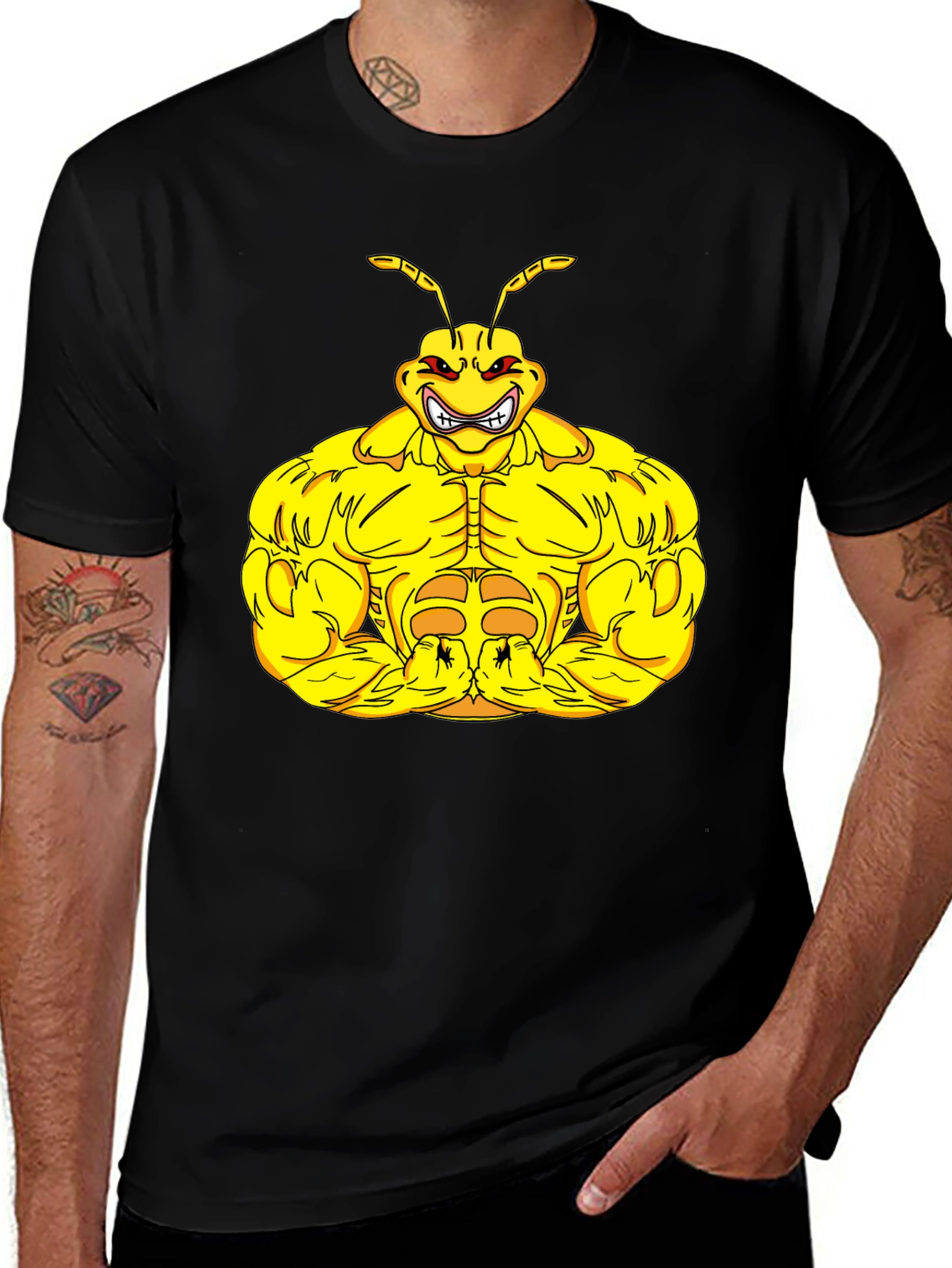 Muscle Ant Graphic Tee - Black T-Shirt