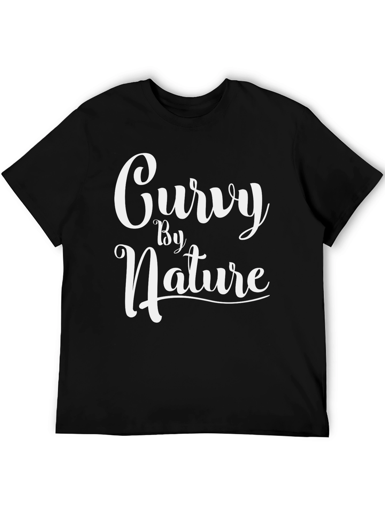 Curvy By Nature Graphic Tee - Black