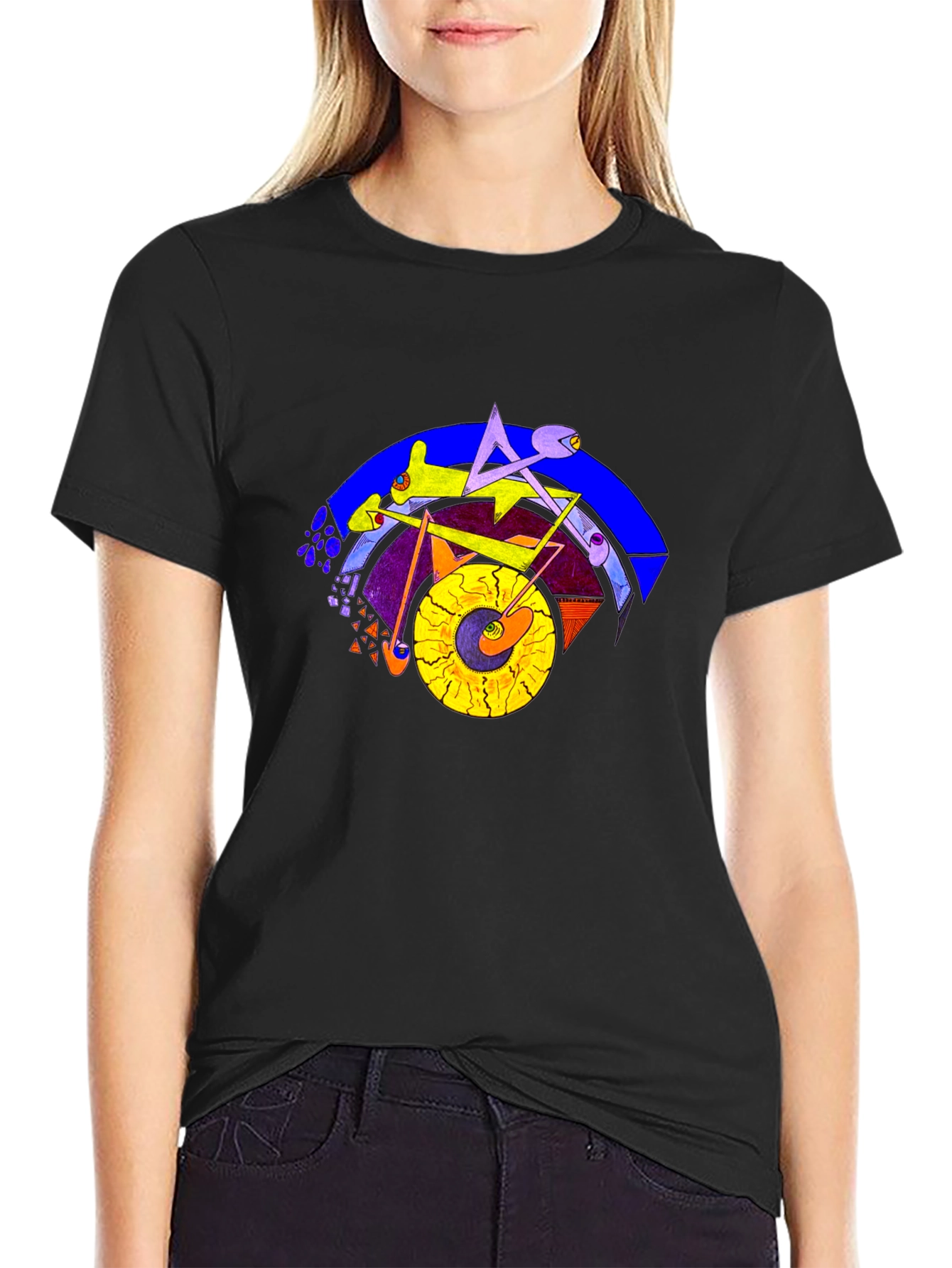 Abstract Art Graphic Tee - Modern Style