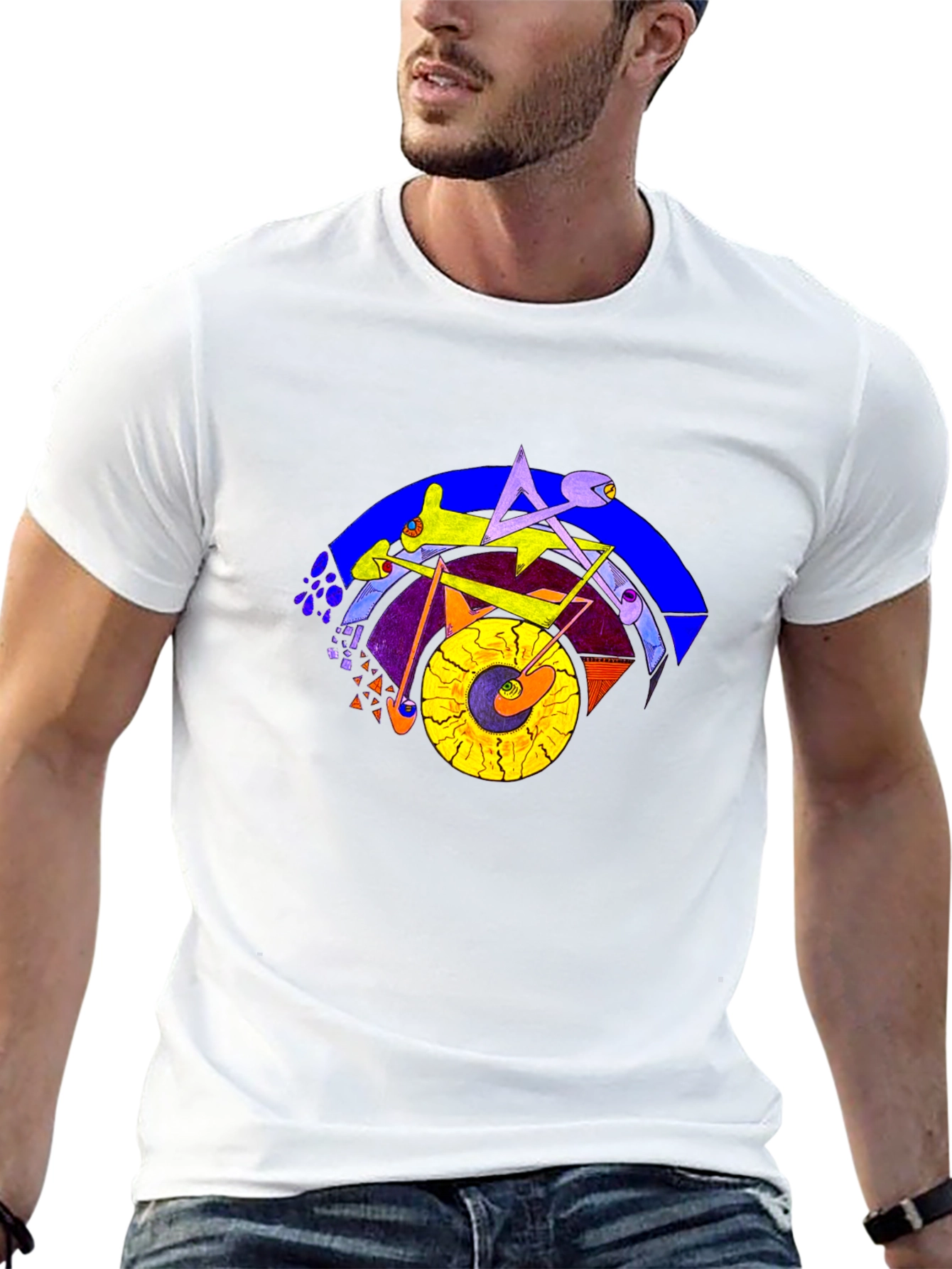 Abstract Art Graphic Tee - Modern Style