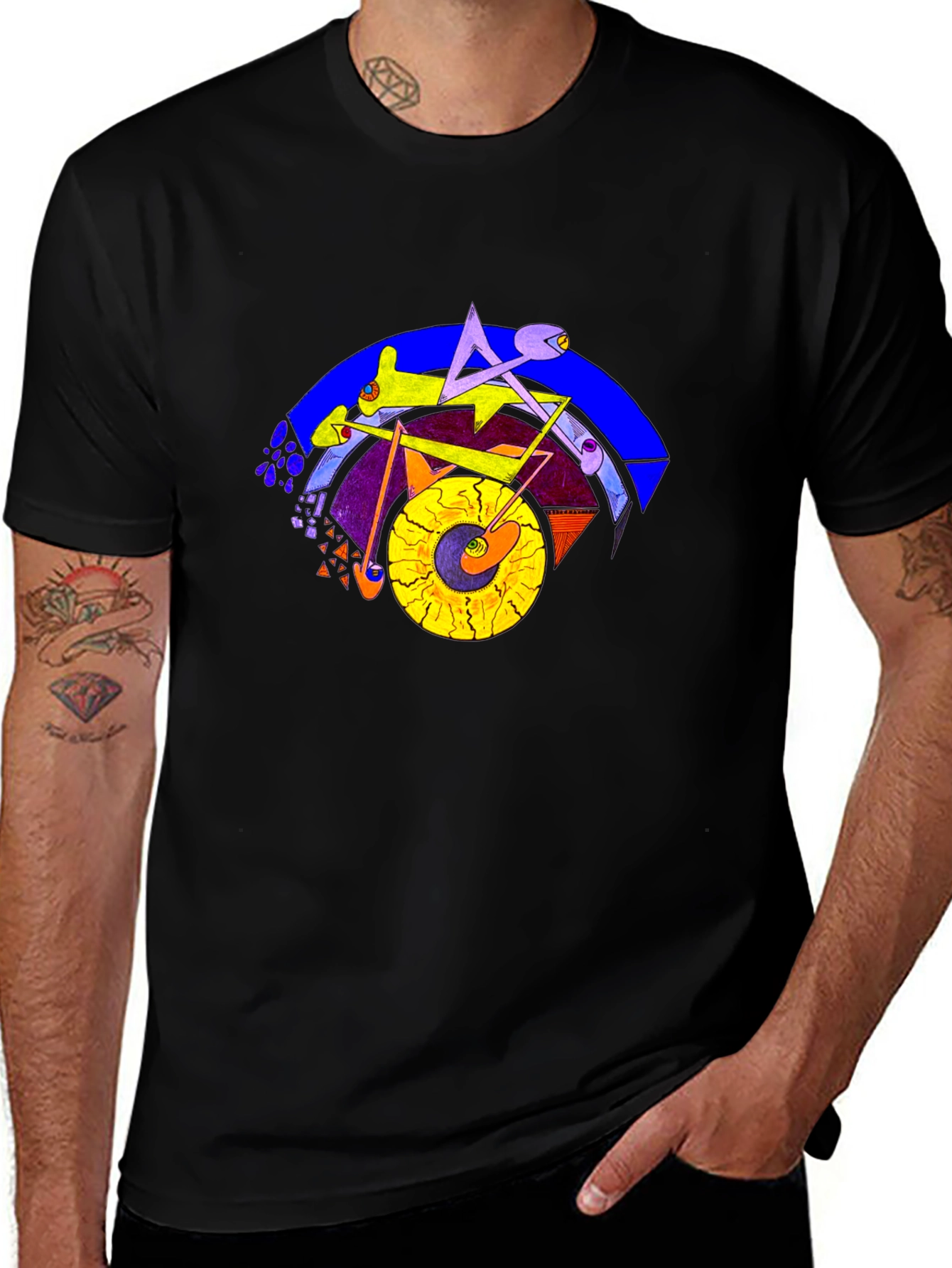 Abstract Art Graphic Tee - Modern Style
