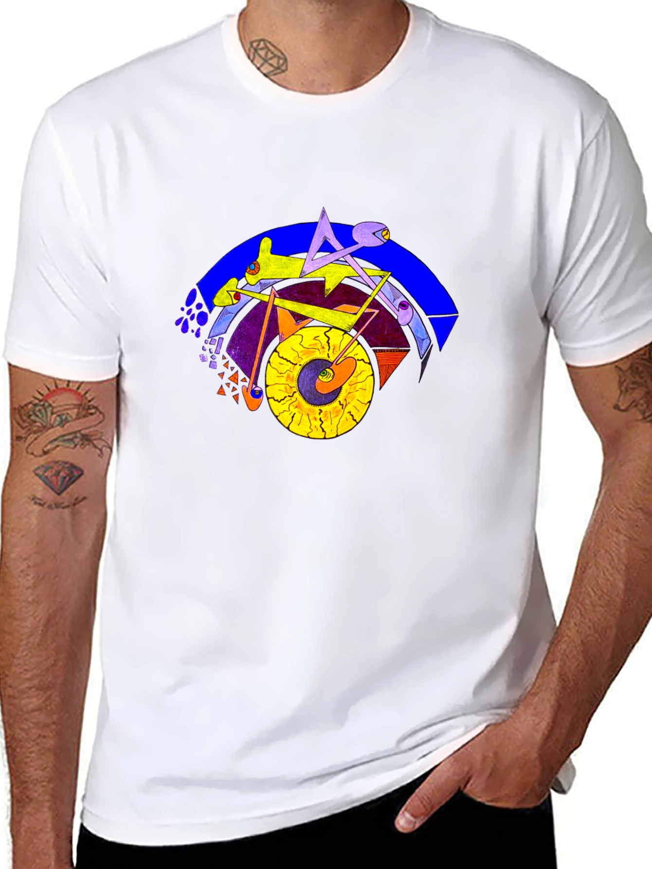 Abstract Art Graphic Tee - Modern Style