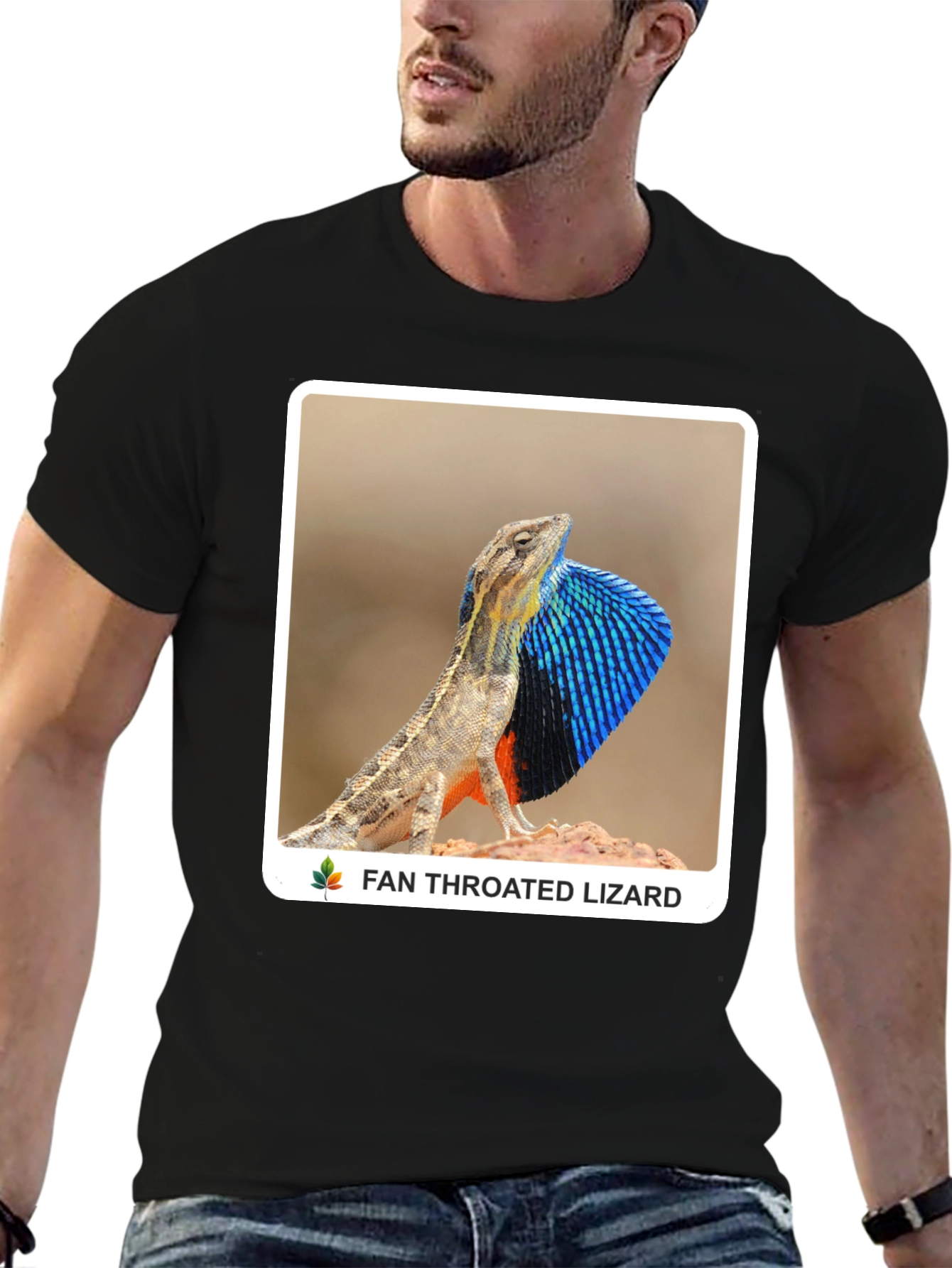 Fan Throated Lizard Graphic T-Shirt