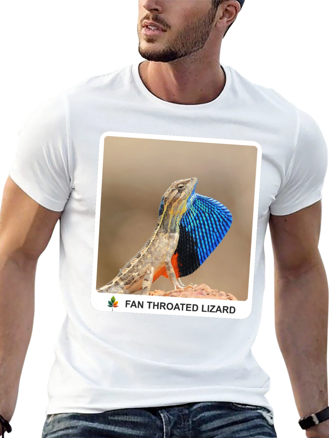 Fan Throated Lizard Graphic T-Shirt