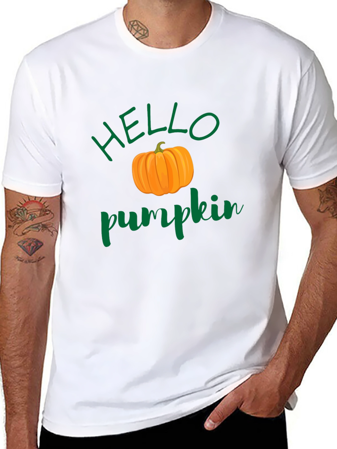 Hello Pumpkin Graphic Tee - Fall Vibes