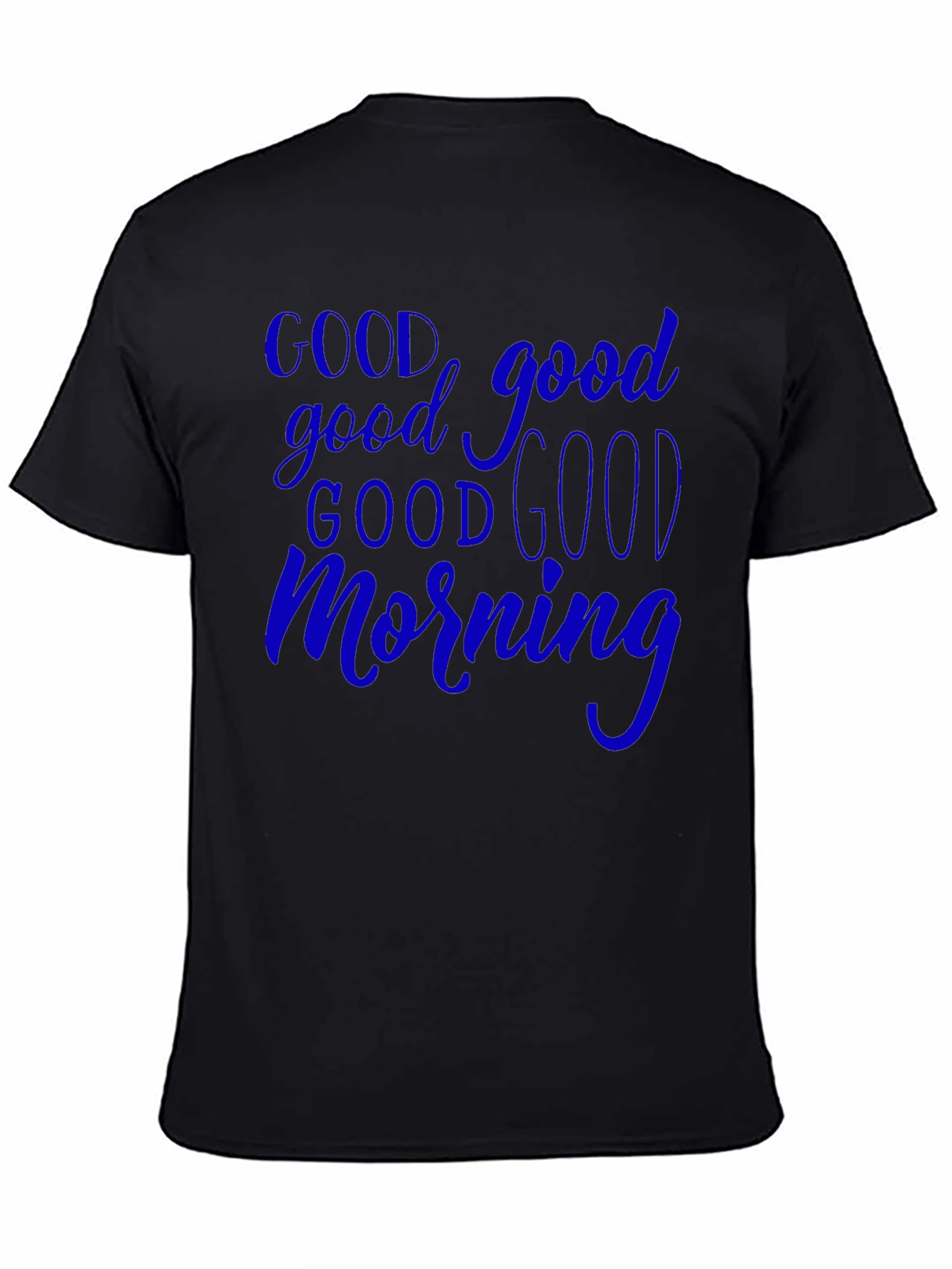 Good Morning Graphic T-Shirt - Black Casual Tee