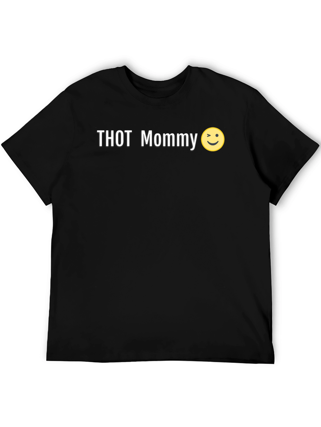 THOT Mommy Graphic Print Mens Black T-Shirt